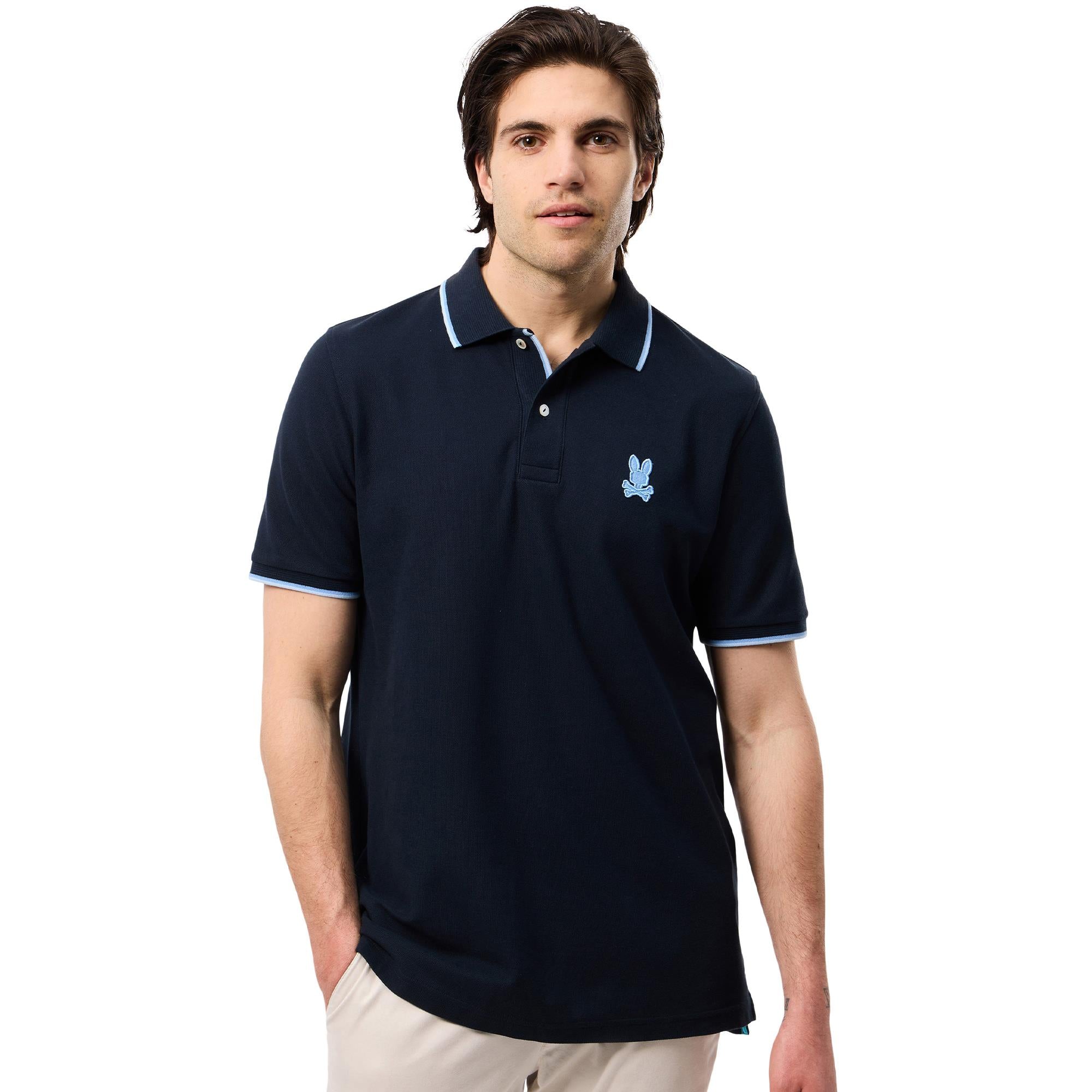 Psycho Bunny Houston Pique Polo Shirt Navy