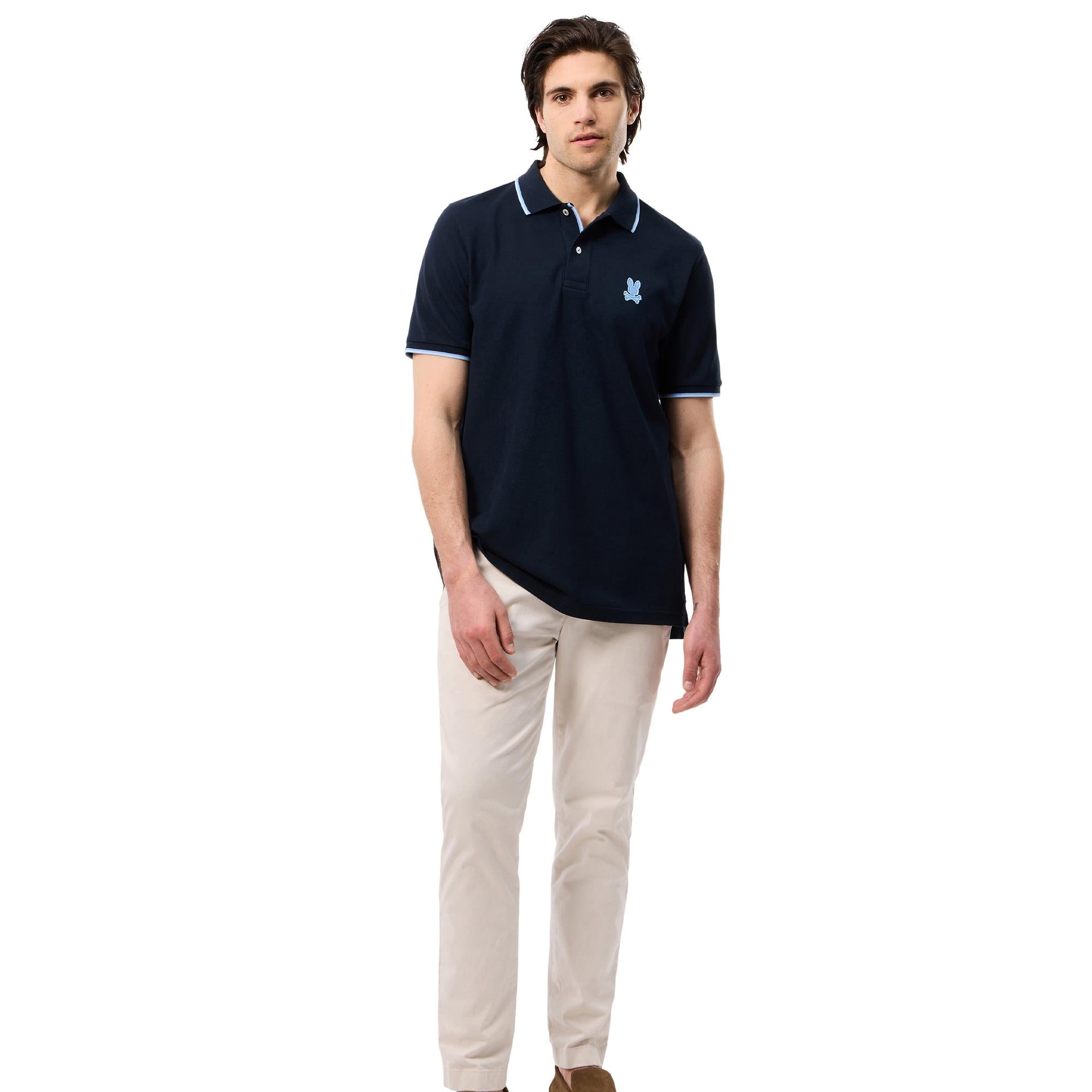 Psycho Bunny Houston Pique Polo Shirt Navy