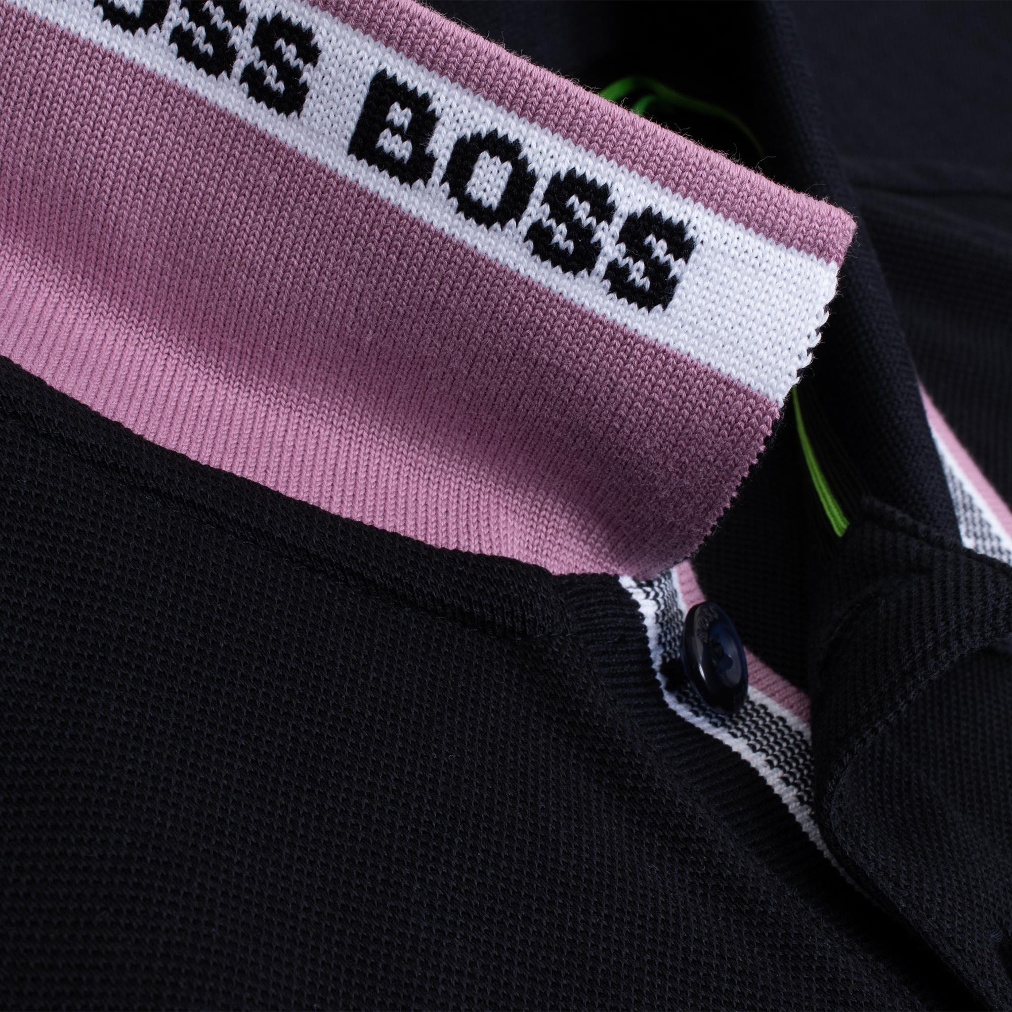 Boss Paddy Cotton Pique Mens Polo Shirt Navy