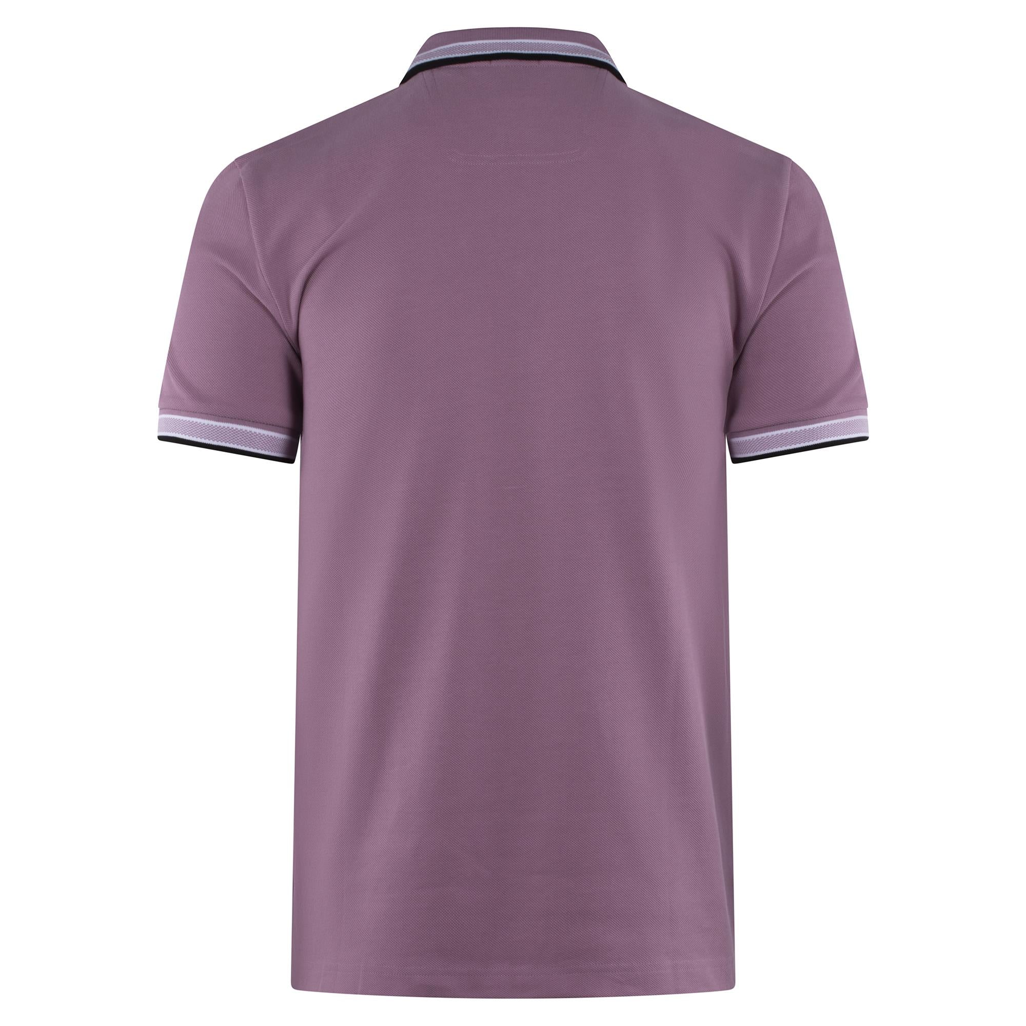 Boss Paddy Cotton Pique Mens Polo Shirt Light Purple