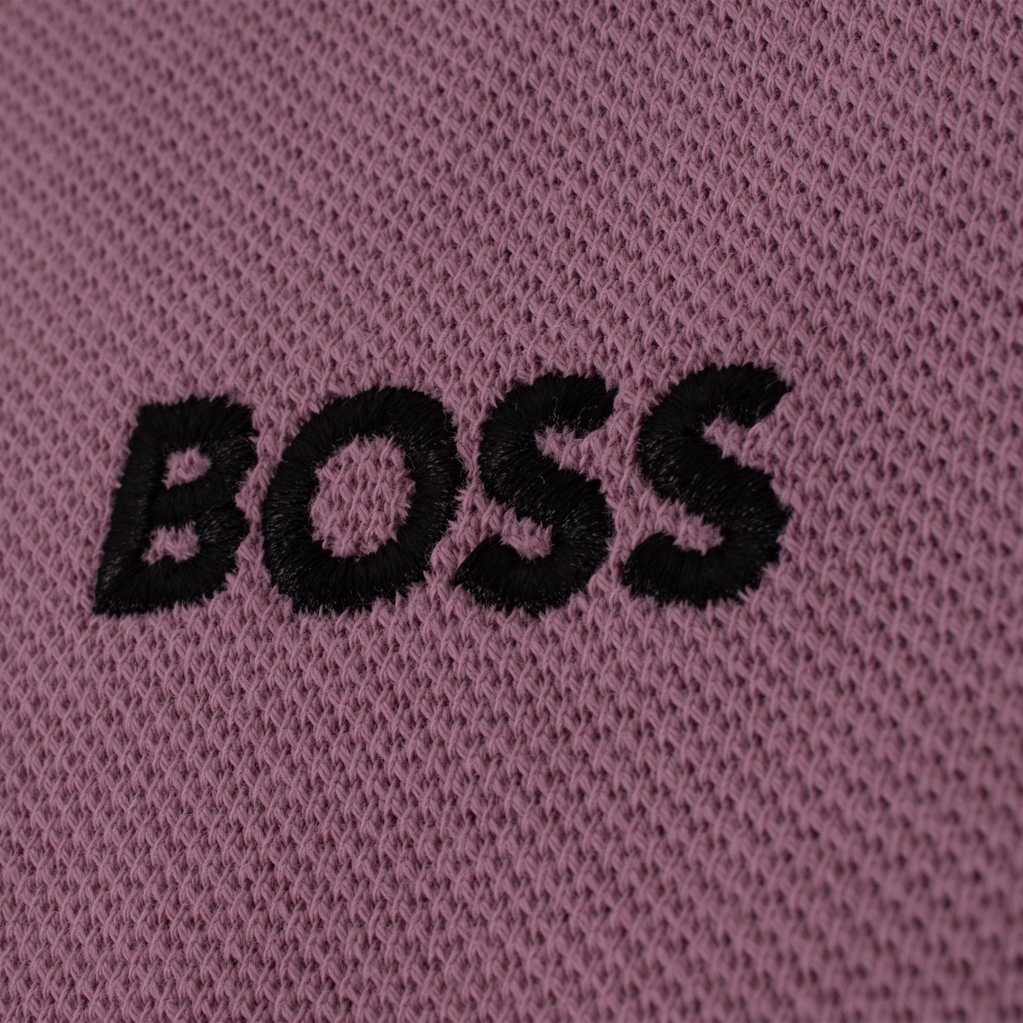 Boss Paddy Cotton Pique Mens Polo Shirt Light Purple