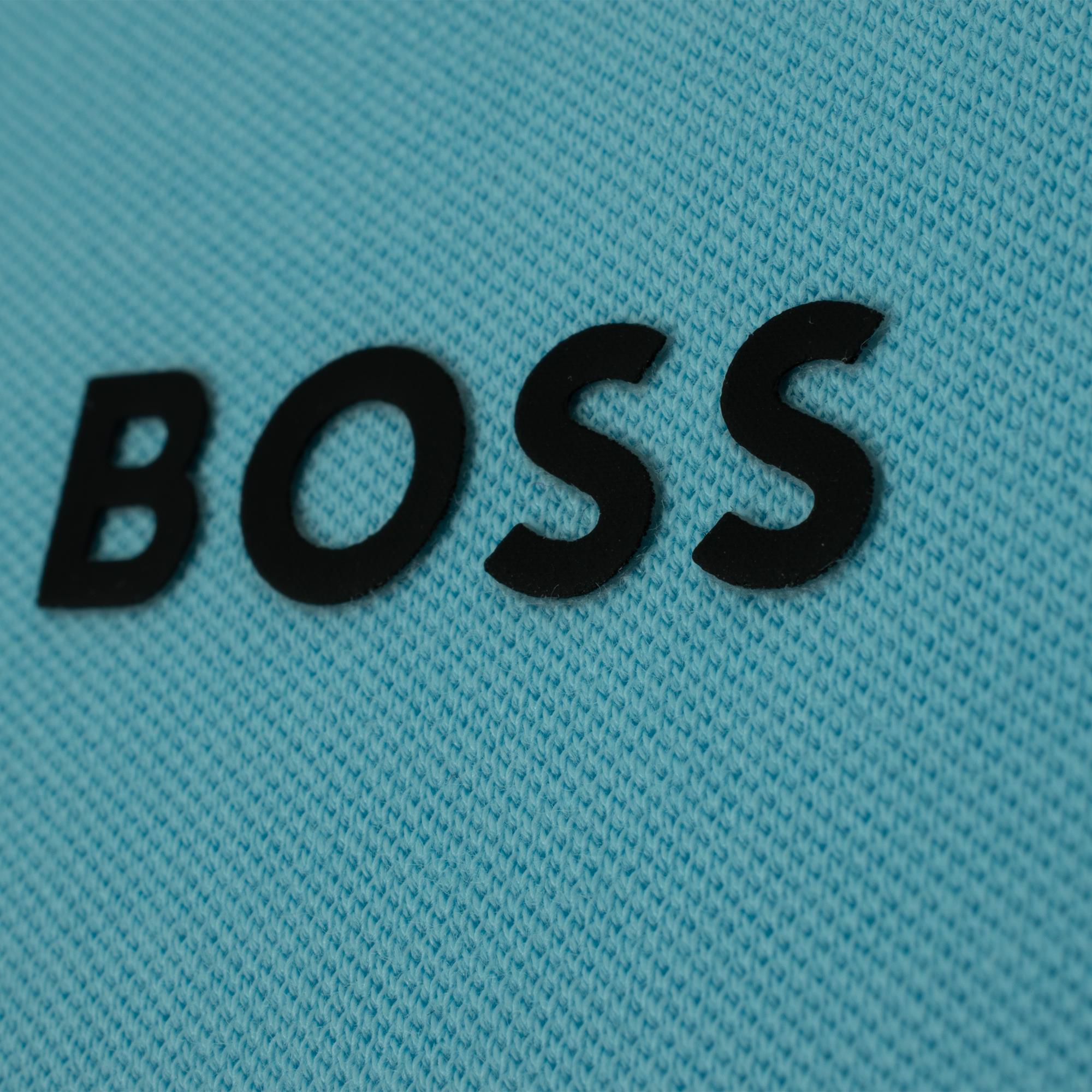 Boss Paul Stretch Cotton Slim Fit Mens Polo Shirt Turquoise