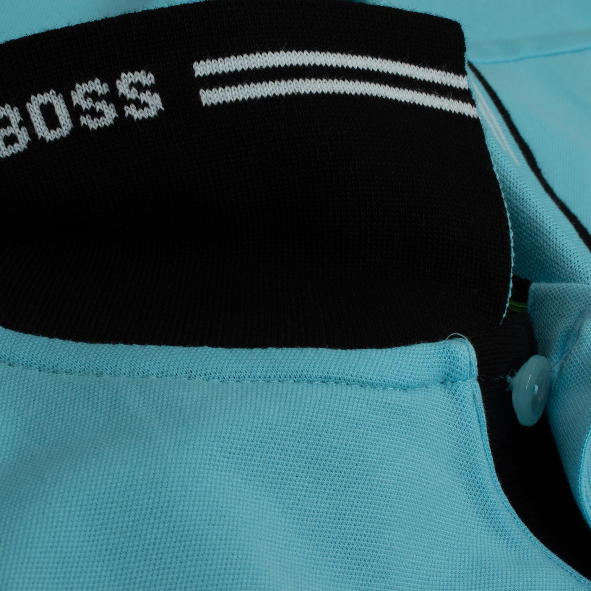 Boss Paul Stretch Cotton Slim Fit Mens Polo Shirt Turquoise