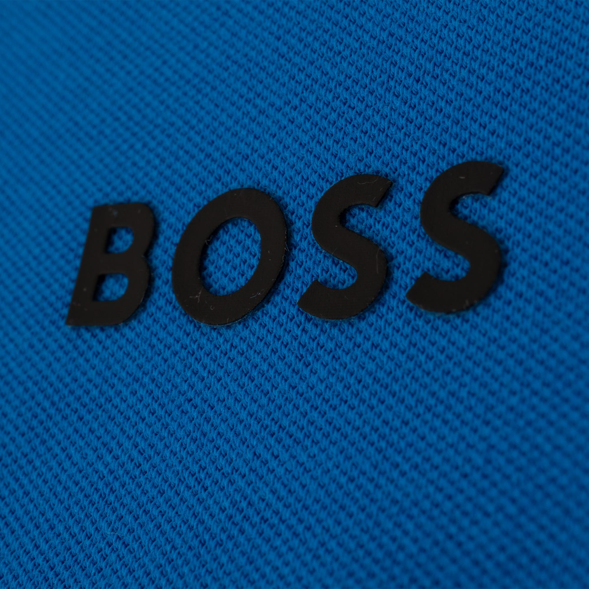 Boss Paul Stretch Cotton Slim Fit Mens Polo Shirt Light Blue