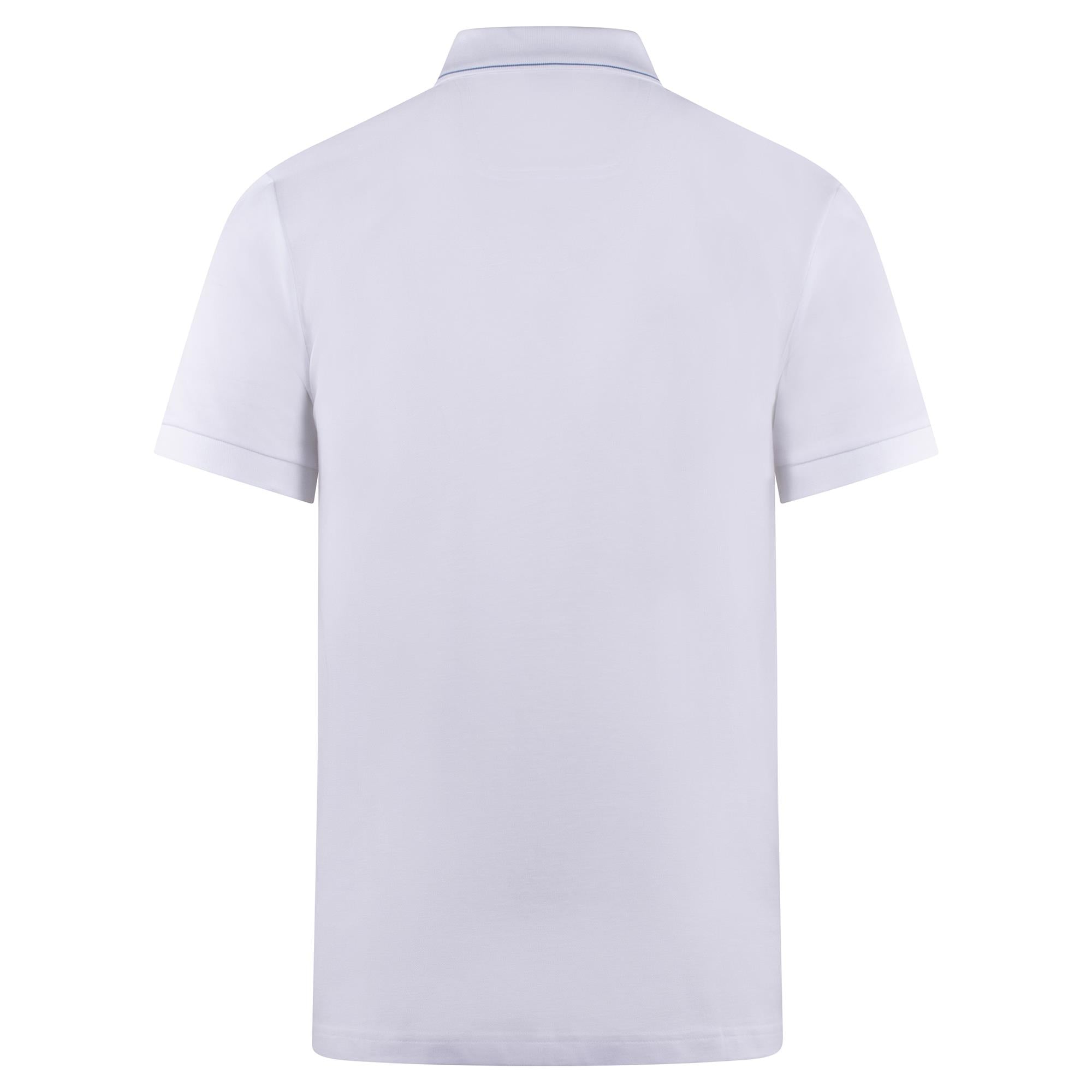 Boss Paule 4 Contrast Pique Slim Fit Mens Polo Shirt White