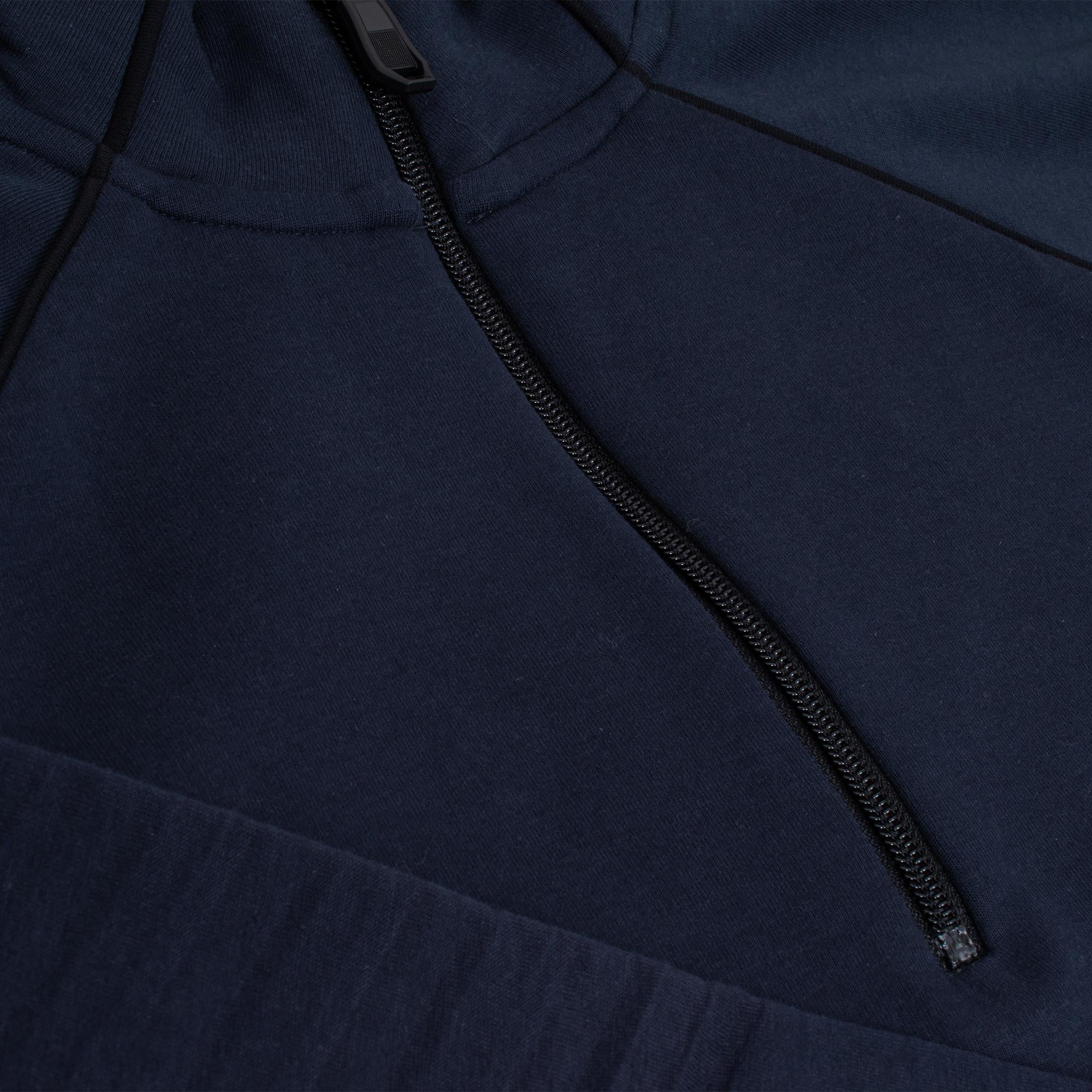 Boss Sweat 1 Stretch Cotton Quarter Zip Sweatshirt Navy