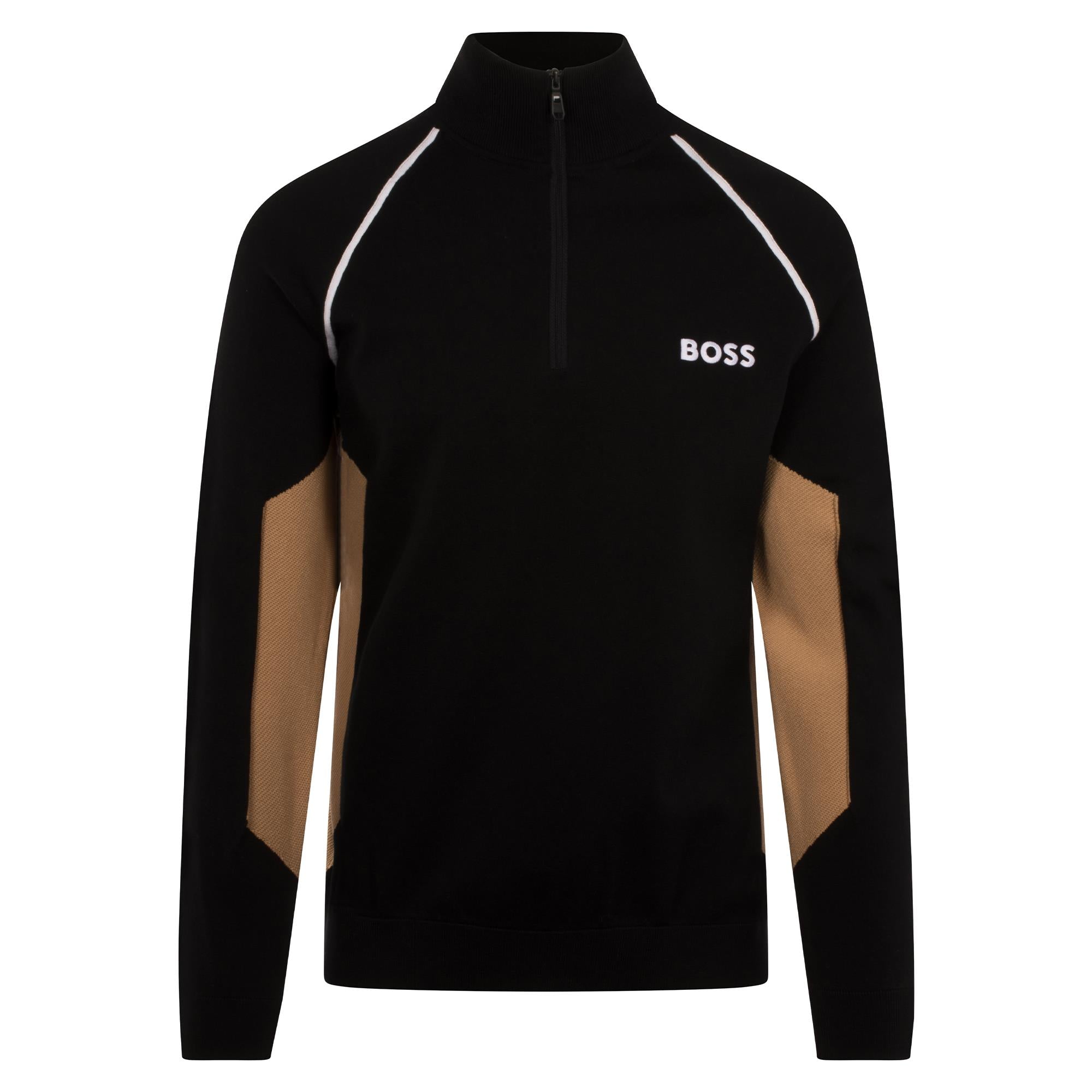 Boss Hydro-X Mens Quarter Zip Sweater Black