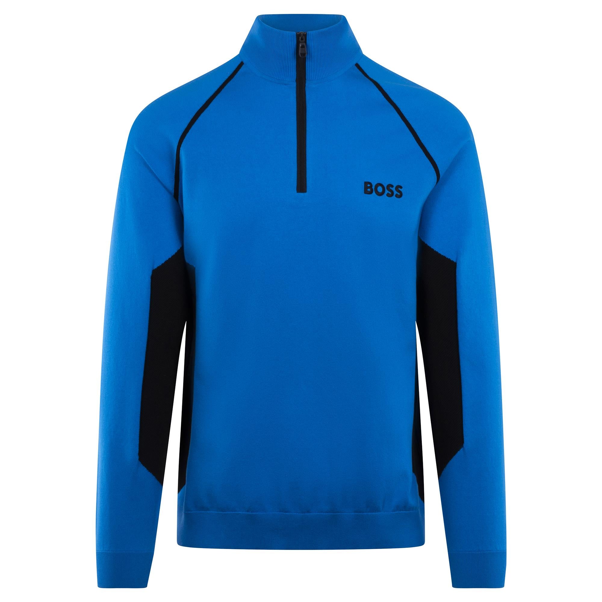 Boss Hydro-X Quarter Zip Mens Sweater Light Blue