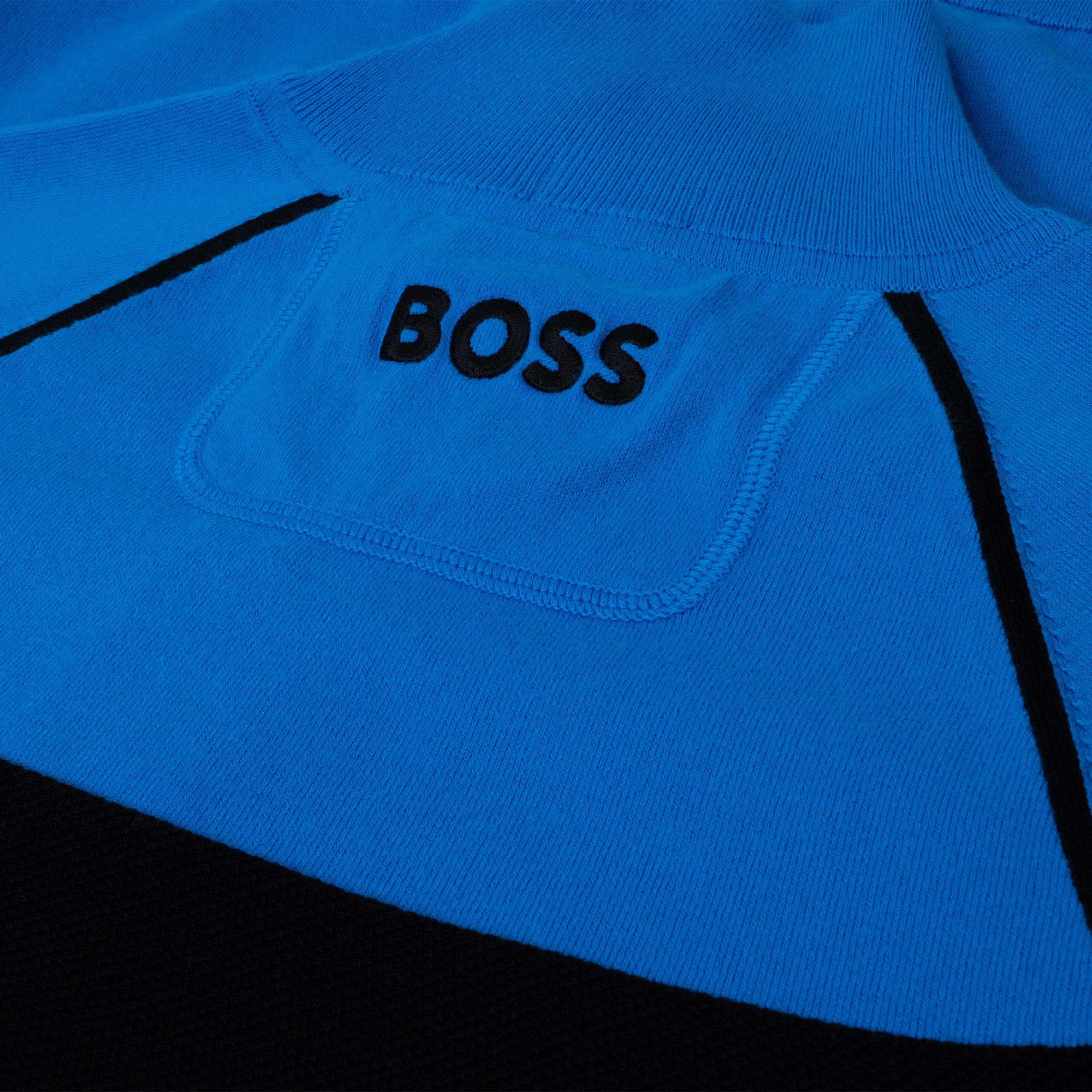 Boss Hydro-X Quarter Zip Mens Sweater Light Blue
