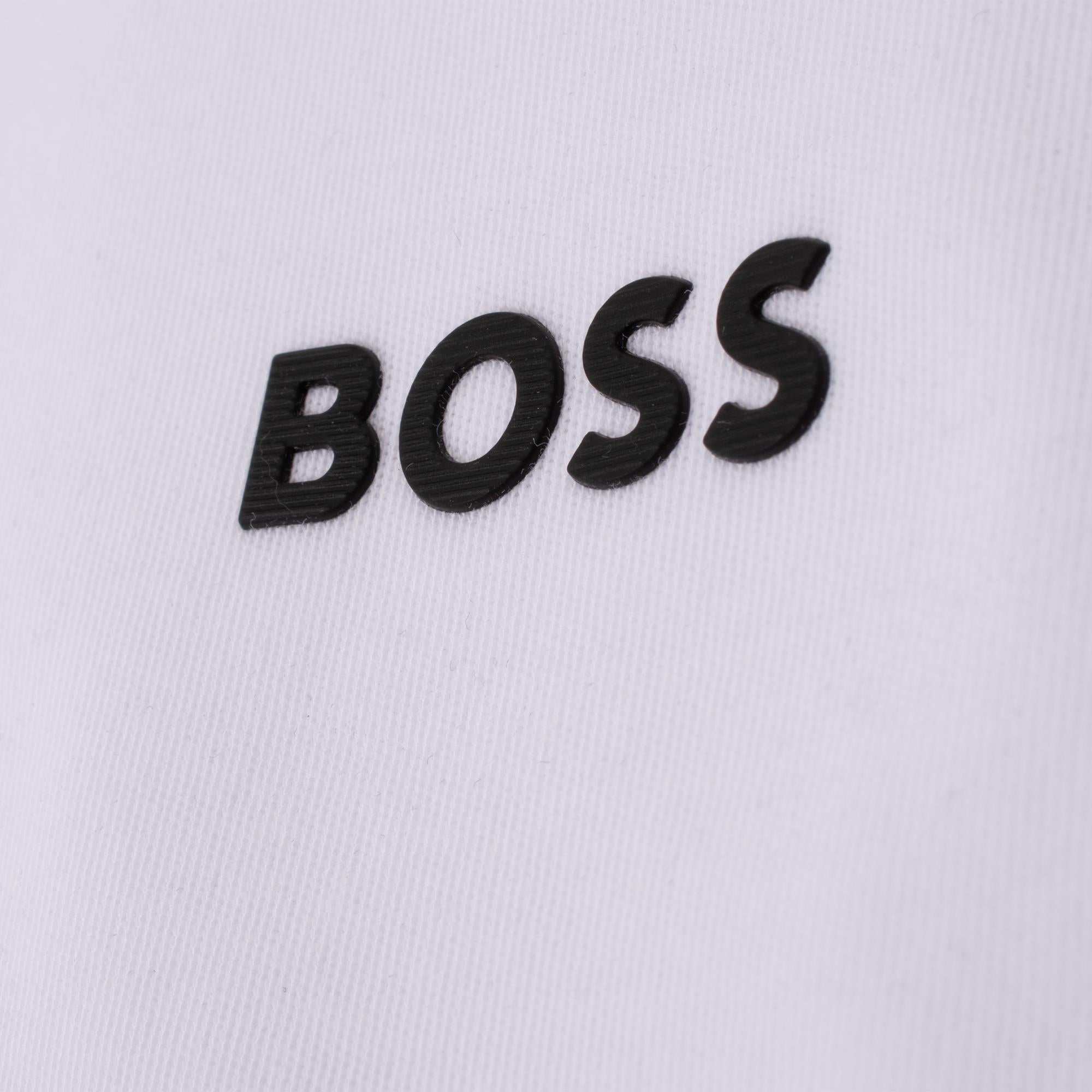 Boss Paule Cotton Slim Fit Polo Shirt White