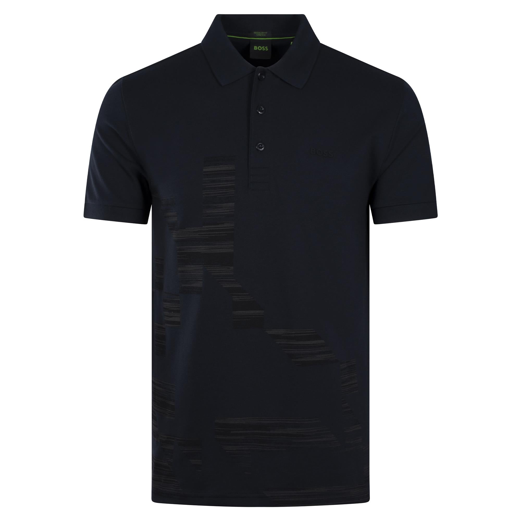 Boss Paddy 6 Cotton Blend Mens Polo Shirt Navy