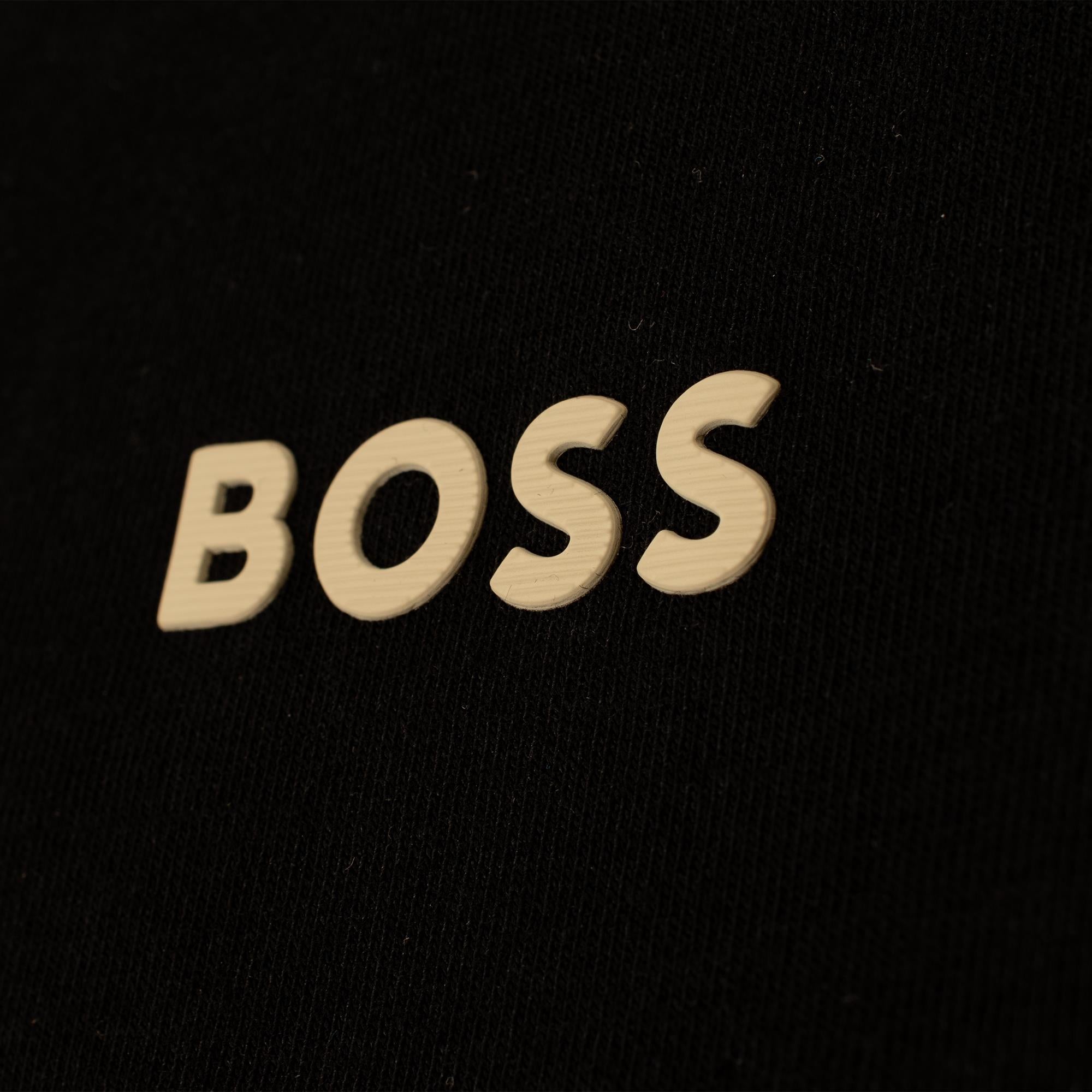 Boss Paddy 2 Cotton Pique Mens Polo Shirt Black