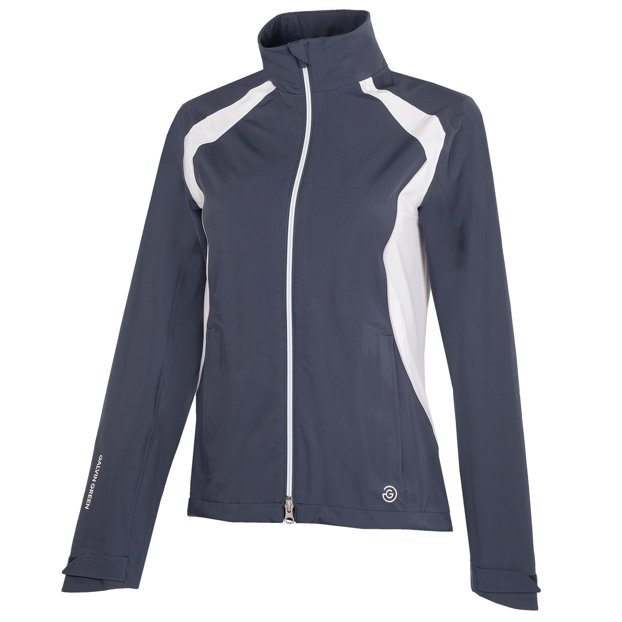 Galvin Green Amy Dryvr Pertex Ladies Waterproof Golf Jacket Navy/White