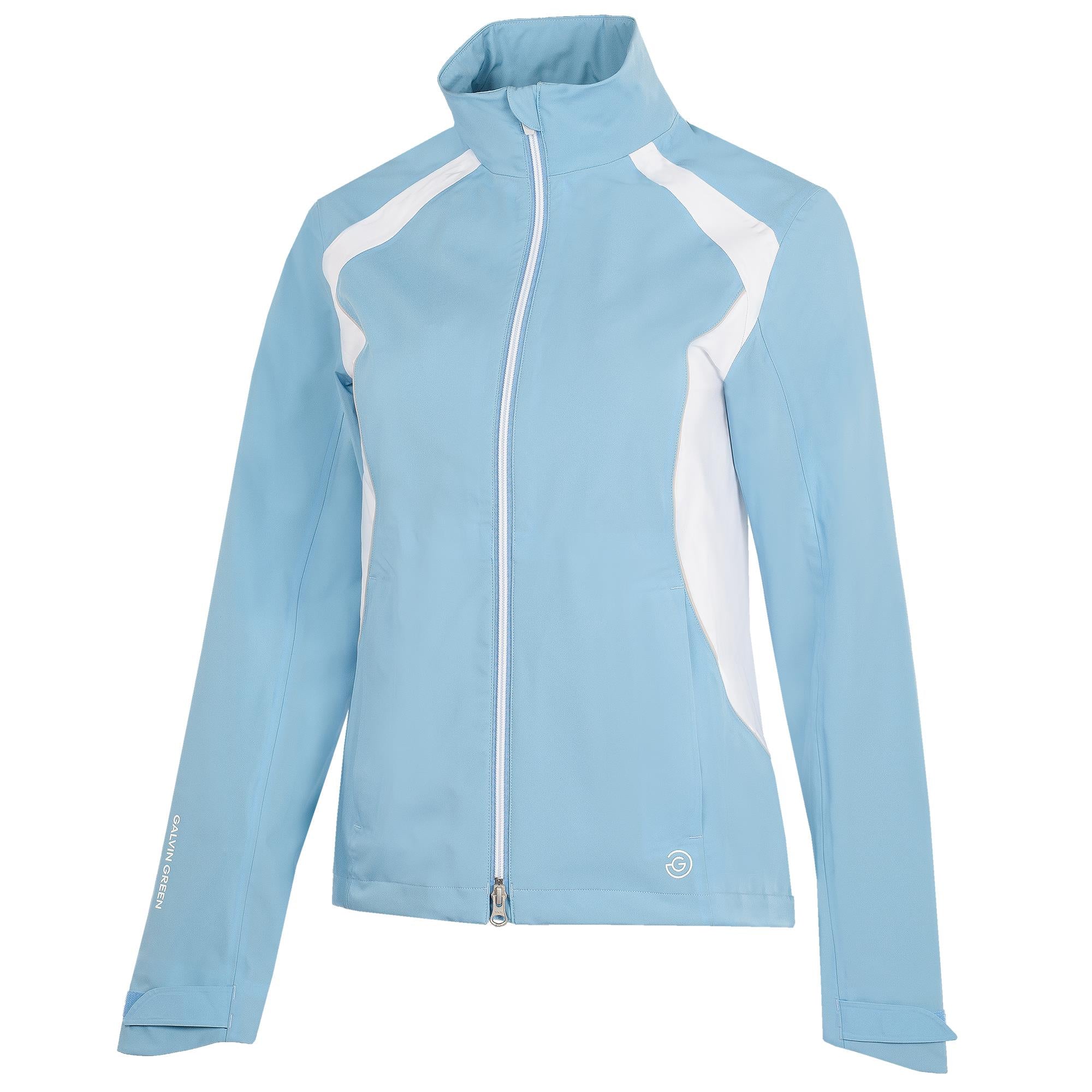 Galvin Green Amy Dryvr Pertex Ladies Waterproof Golf Jacket Alaskan Blue/White