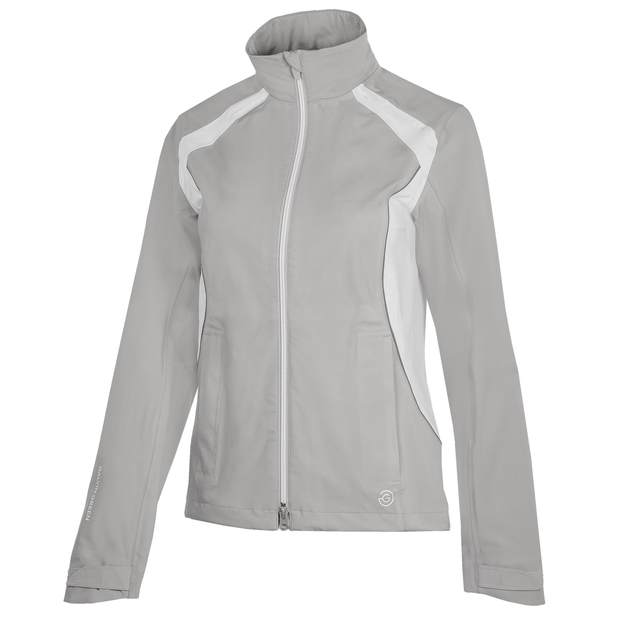 Galvin Green Amy Dryvr Pertex Ladies Waterproof Golf Jacket Cool Grey/White