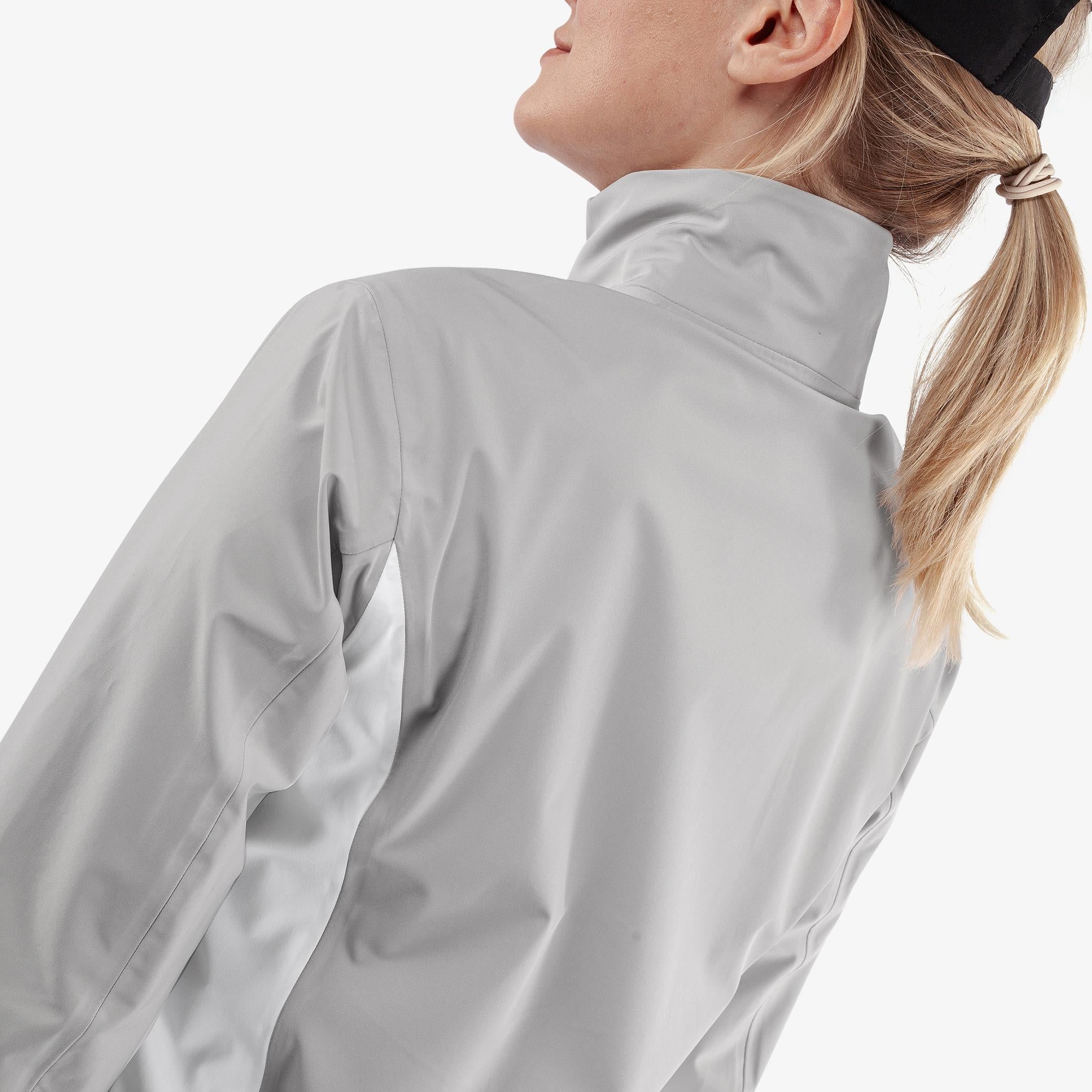 Galvin Green Amy Dryvr Pertex Ladies Waterproof Golf Jacket Cool Grey/White