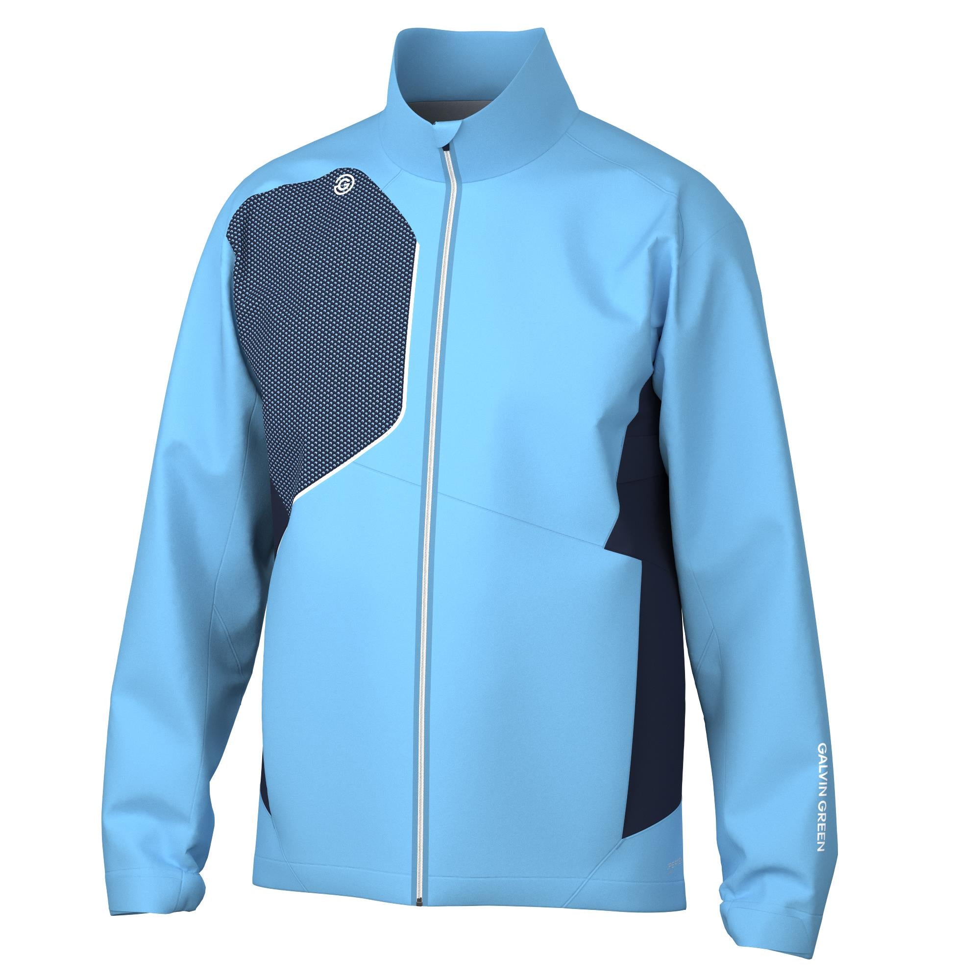 Galvin Green Ames Dryvr Pertex Mens Waterproof Golf Jacket Alaskan Blue/Navy