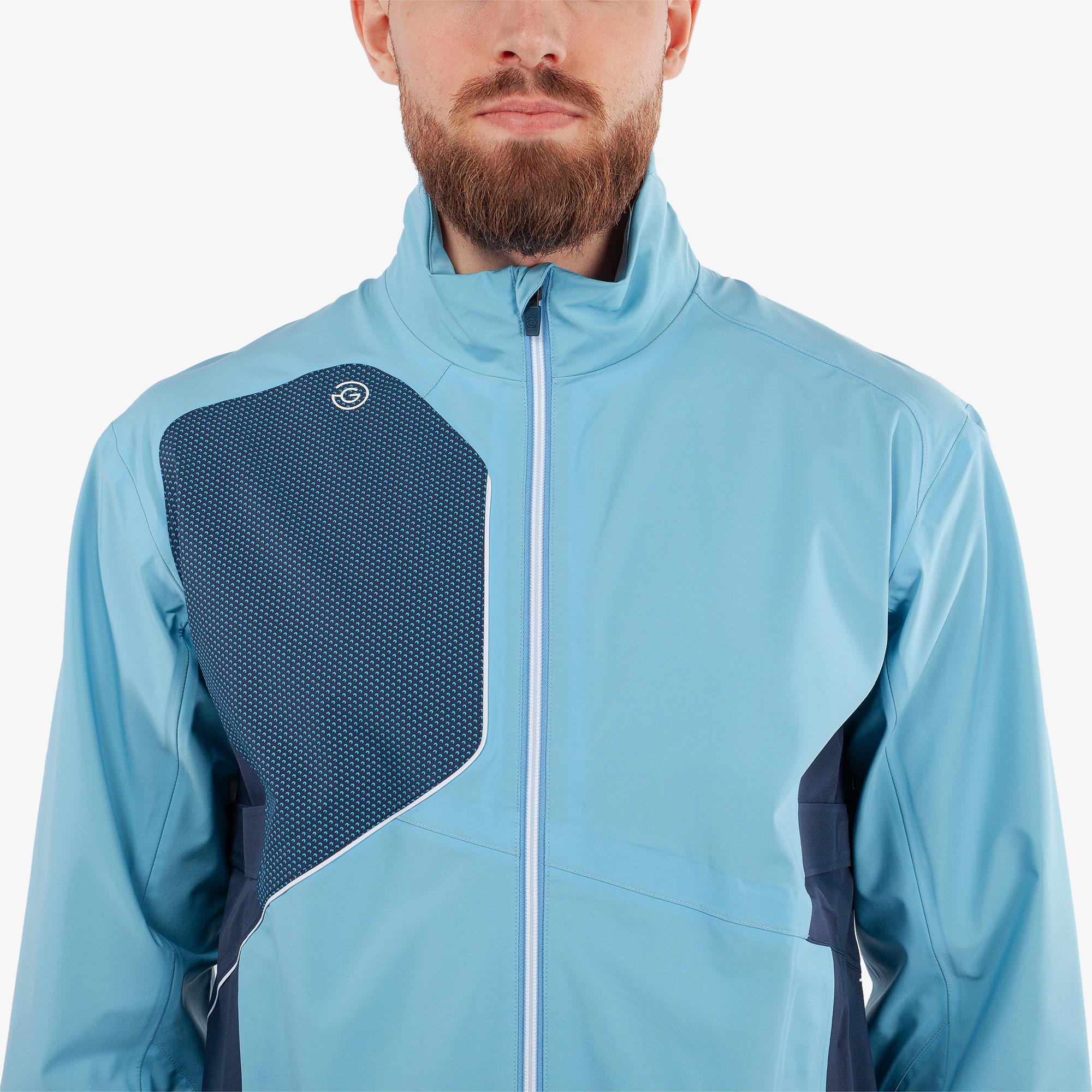 Galvin Green Ames Dryvr Pertex Mens Waterproof Golf Jacket Alaskan Blue/Navy
