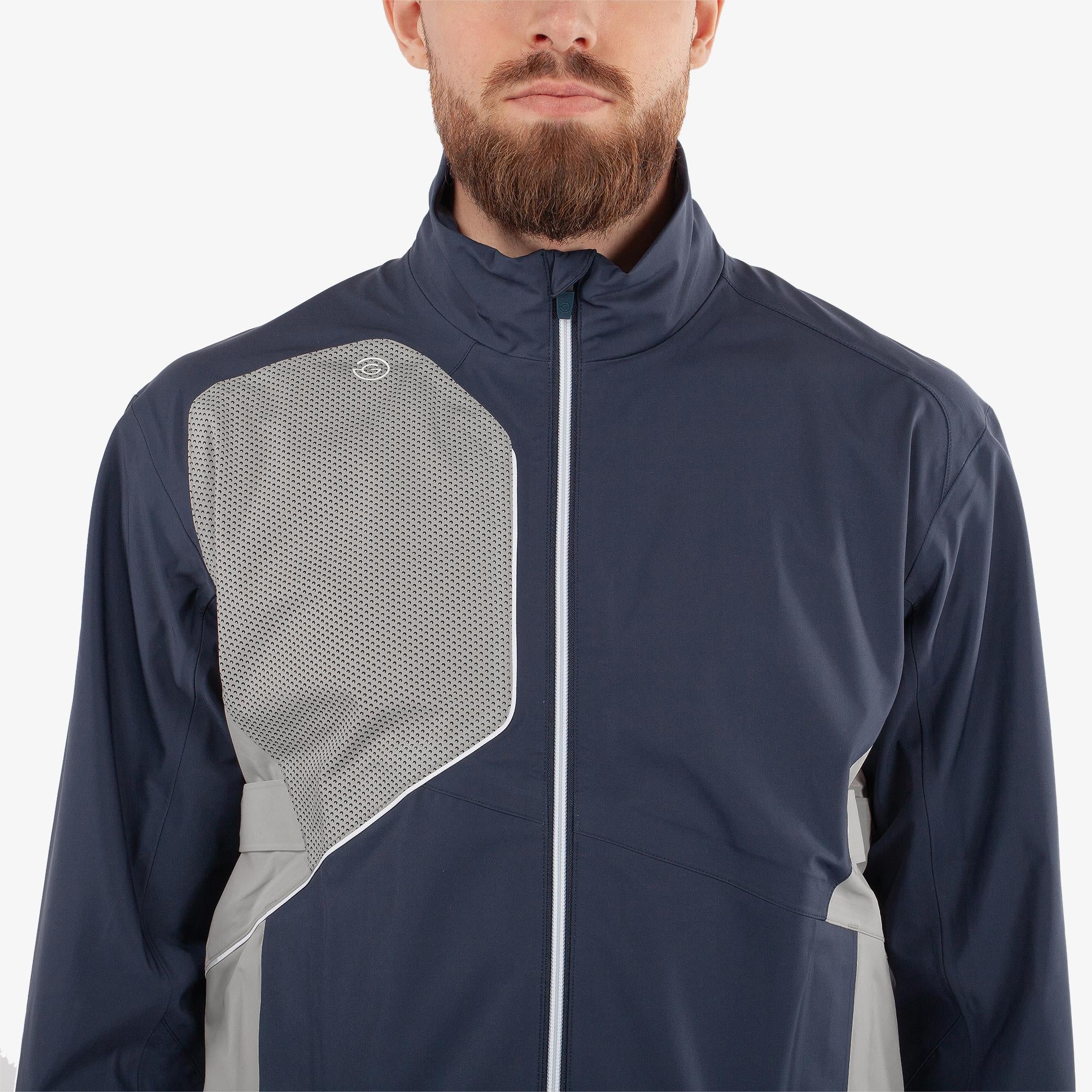 Galvin Green Ames Dryvr Pertex Mens Waterproof Golf Jacket Navy/Cool Grey