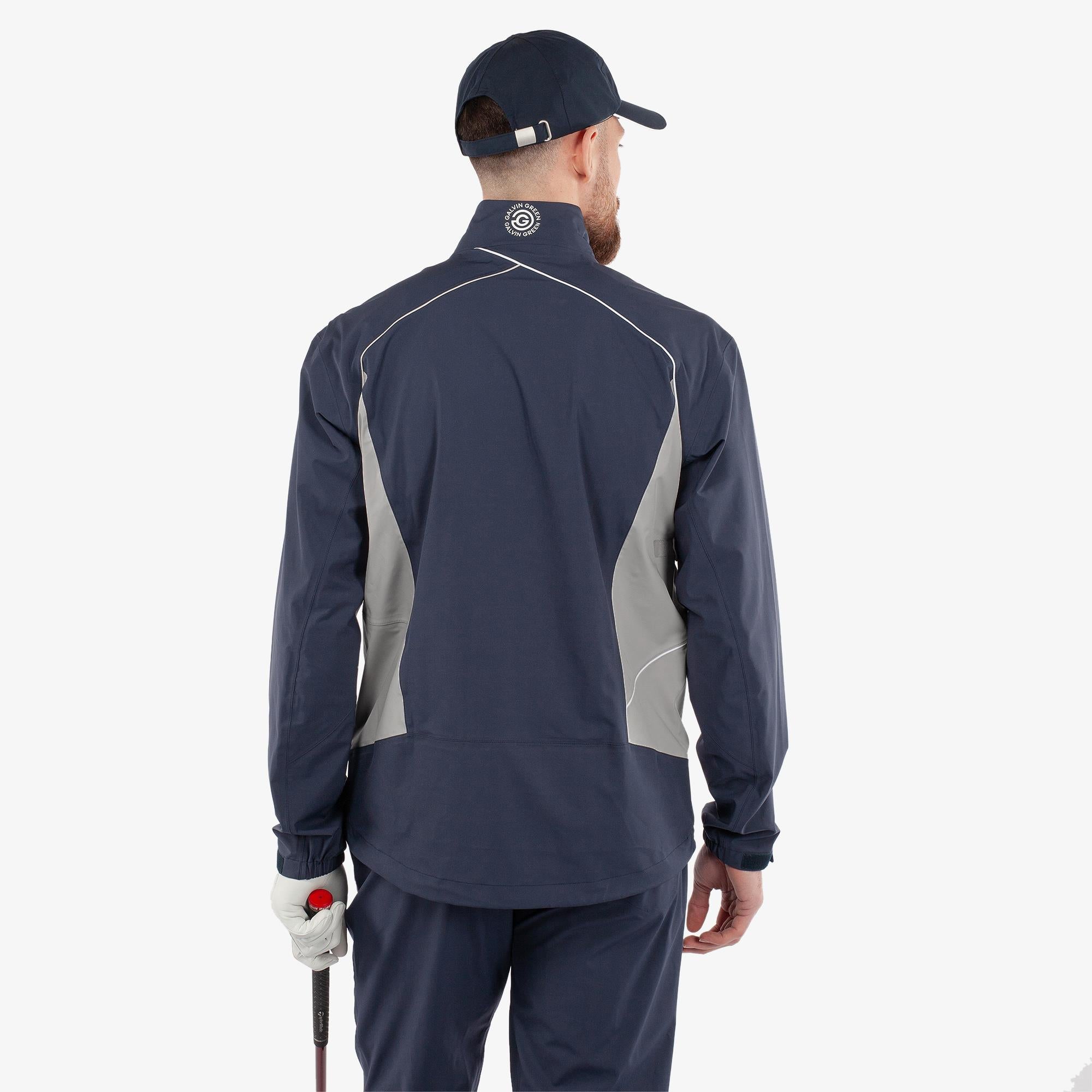 Galvin Green Ames Dryvr Pertex Mens Waterproof Golf Jacket Navy/Cool Grey