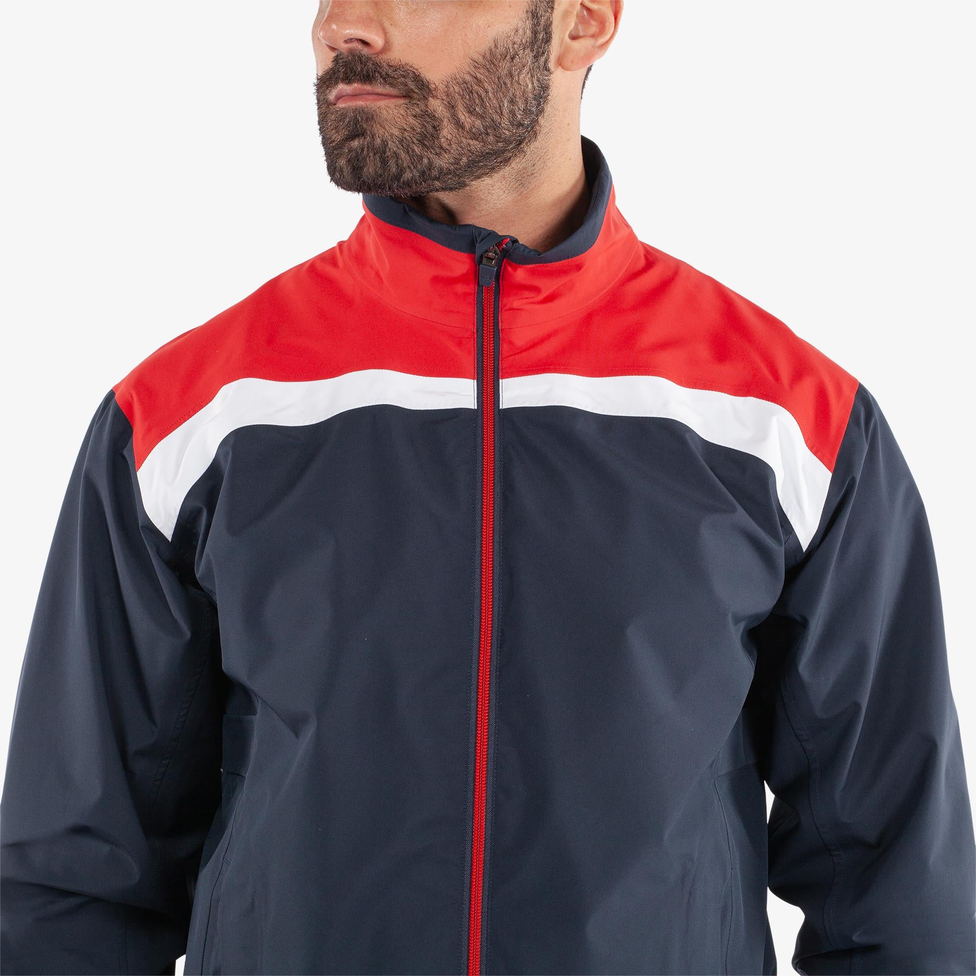 Galvin Green Anton Gore-Tex Mens Waterproof Golf Jacket Navy/Red