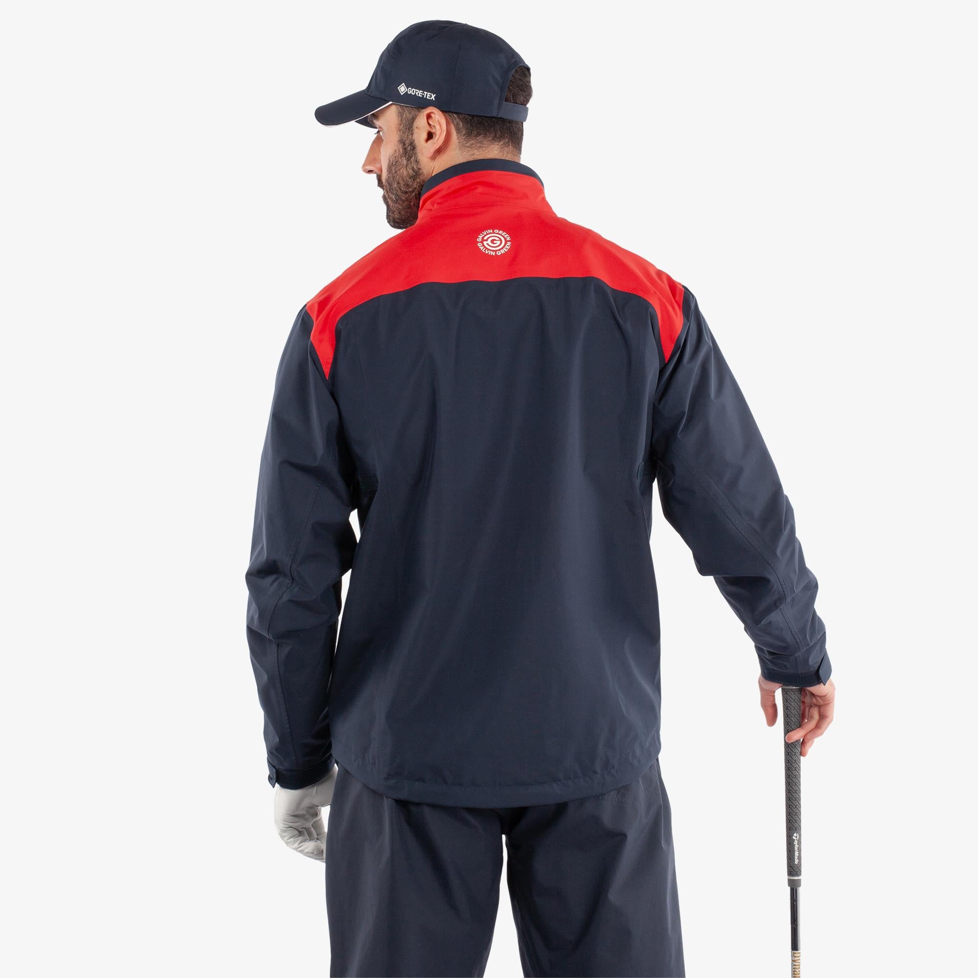 Galvin Green Anton Gore-Tex Mens Waterproof Golf Jacket Navy/Red