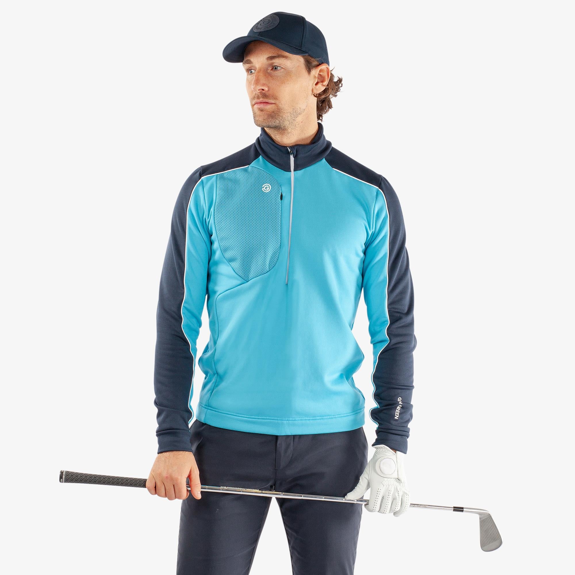 Galvin Green Dave Insulate Mens Golf Mid Layer Alaskan Blue/Navy