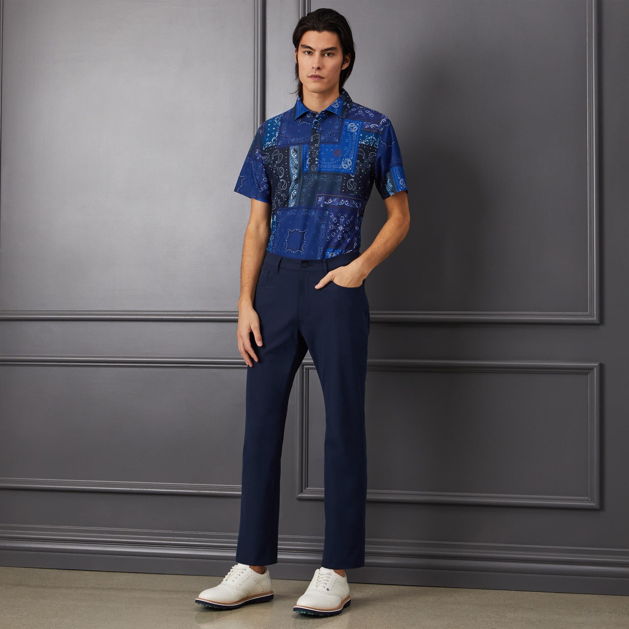 G/FORE Tour 5 Pocket Straight Leg Trousers Twilight