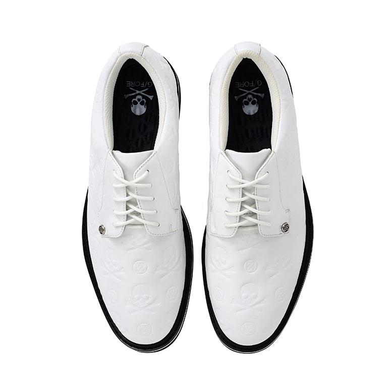 G Fore Embossed Skull Gallivanter Mens Golf Shoe Snow/Onyx