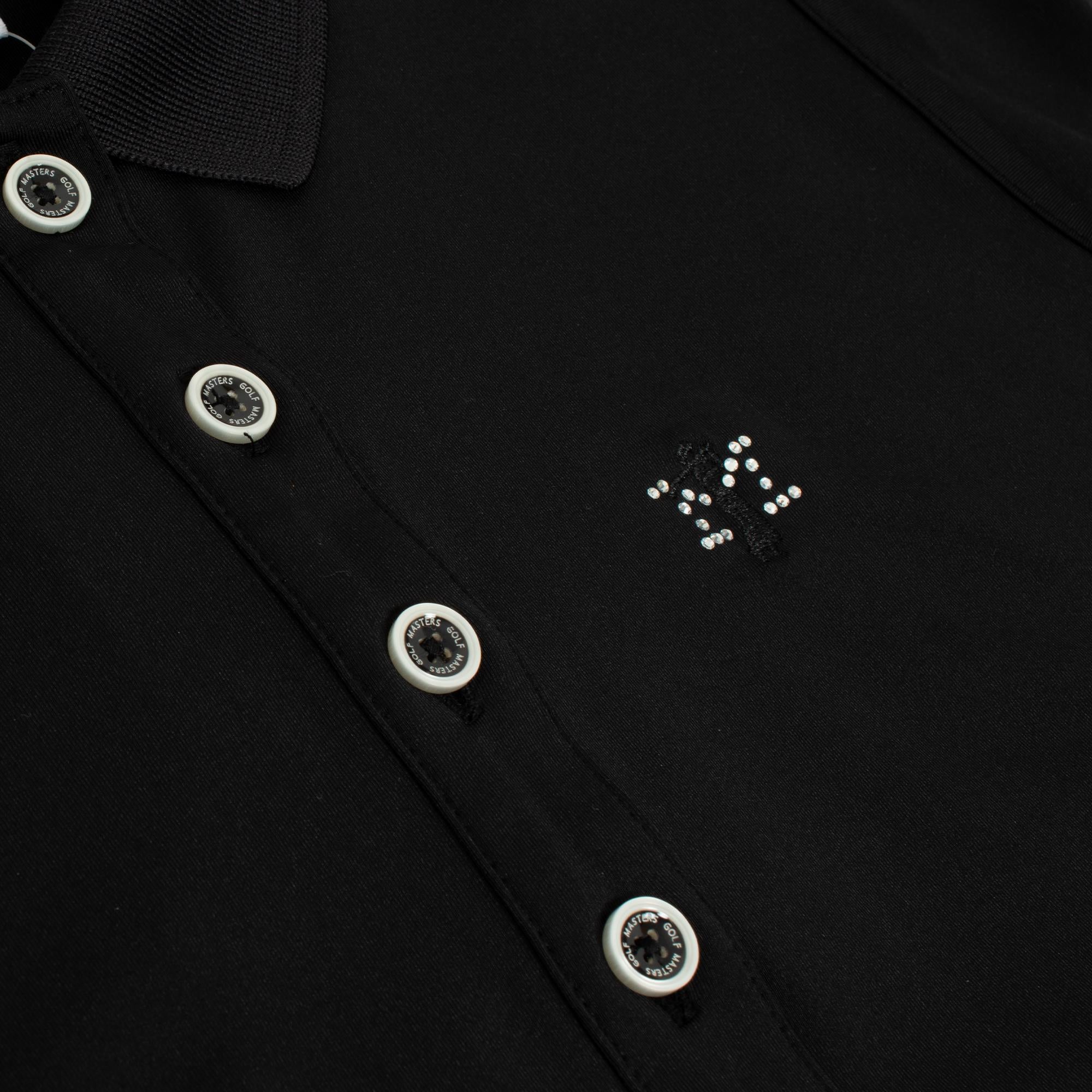 Masters Golf Fasion Ladies Sleeveless Golf Polo Shirt Black