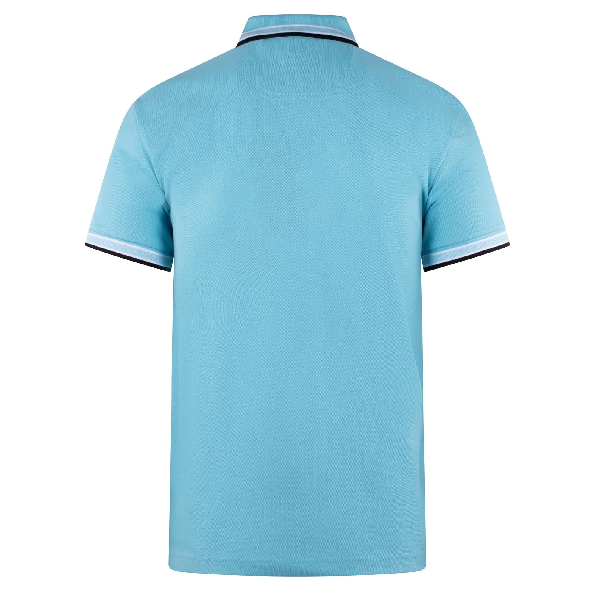 Boss Paddy Cotton Pique Mens Polo Shirt Turquoise