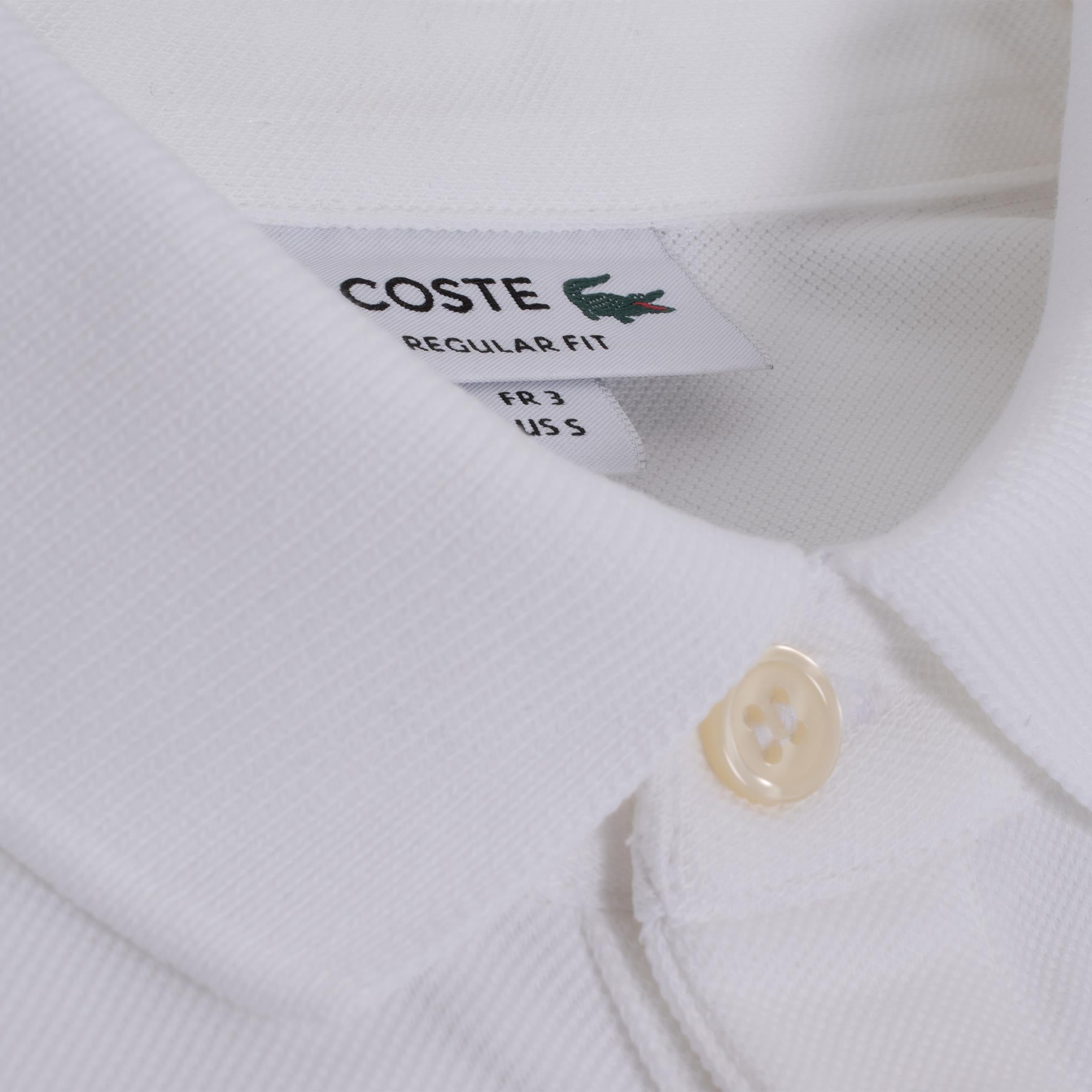 Lacoste Mens Regular Fit Paris Polo Shirt White