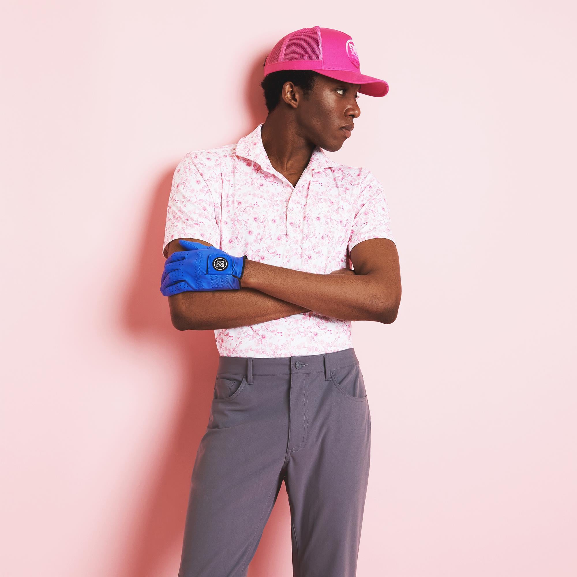 G/FORE Botanic Garden Tech Jersey Mens Golf Polo Shirt Trifle