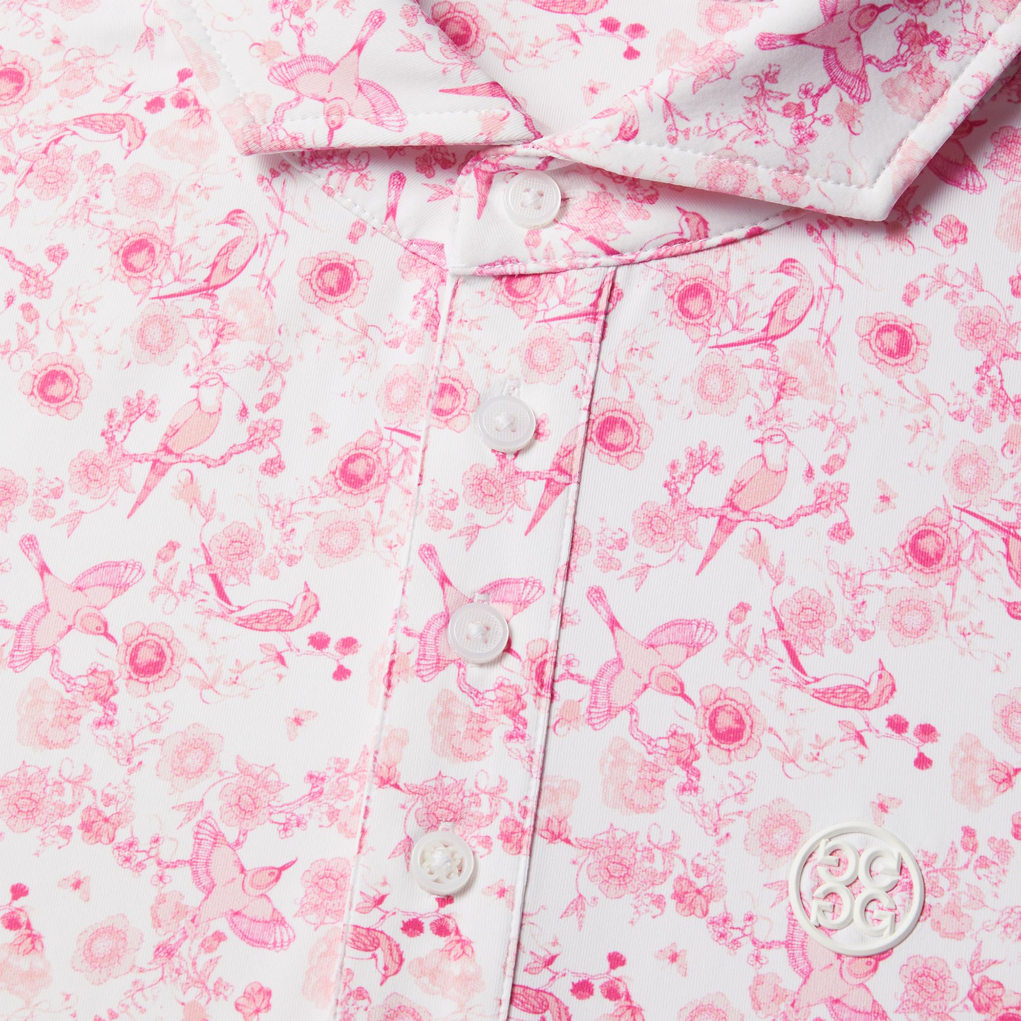 G/FORE Botanic Garden Tech Jersey Mens Golf Polo Shirt Trifle