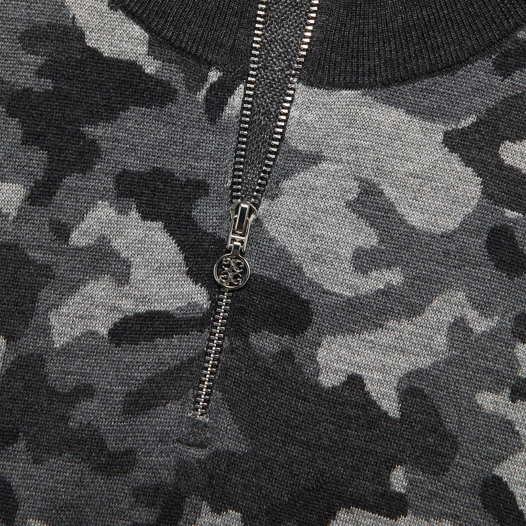 G/FORE Camo Jacquard Merino Wool Mens Golf Vest Charcoal