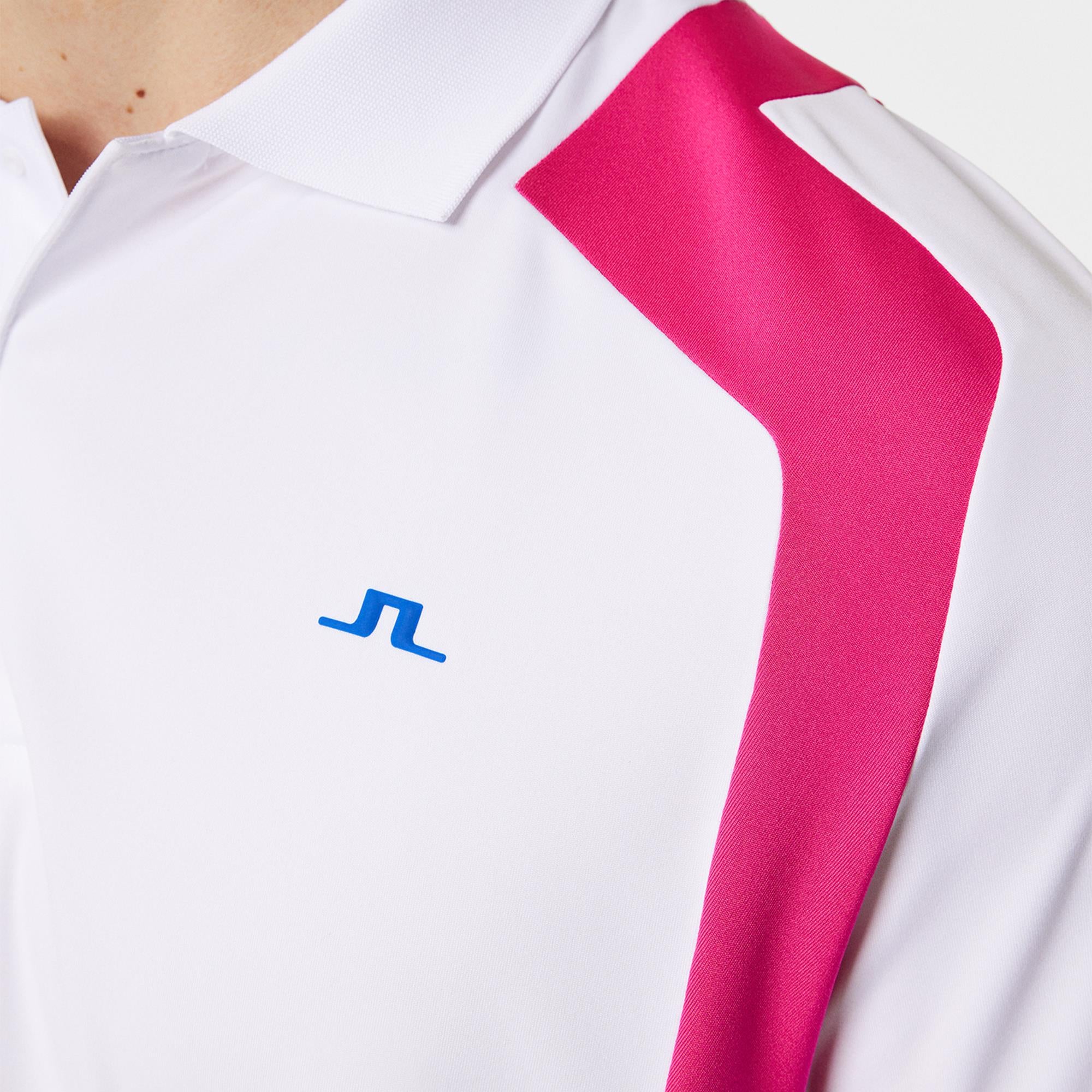 J Lindeberg Legacy Mens Golf Polo Shirt White