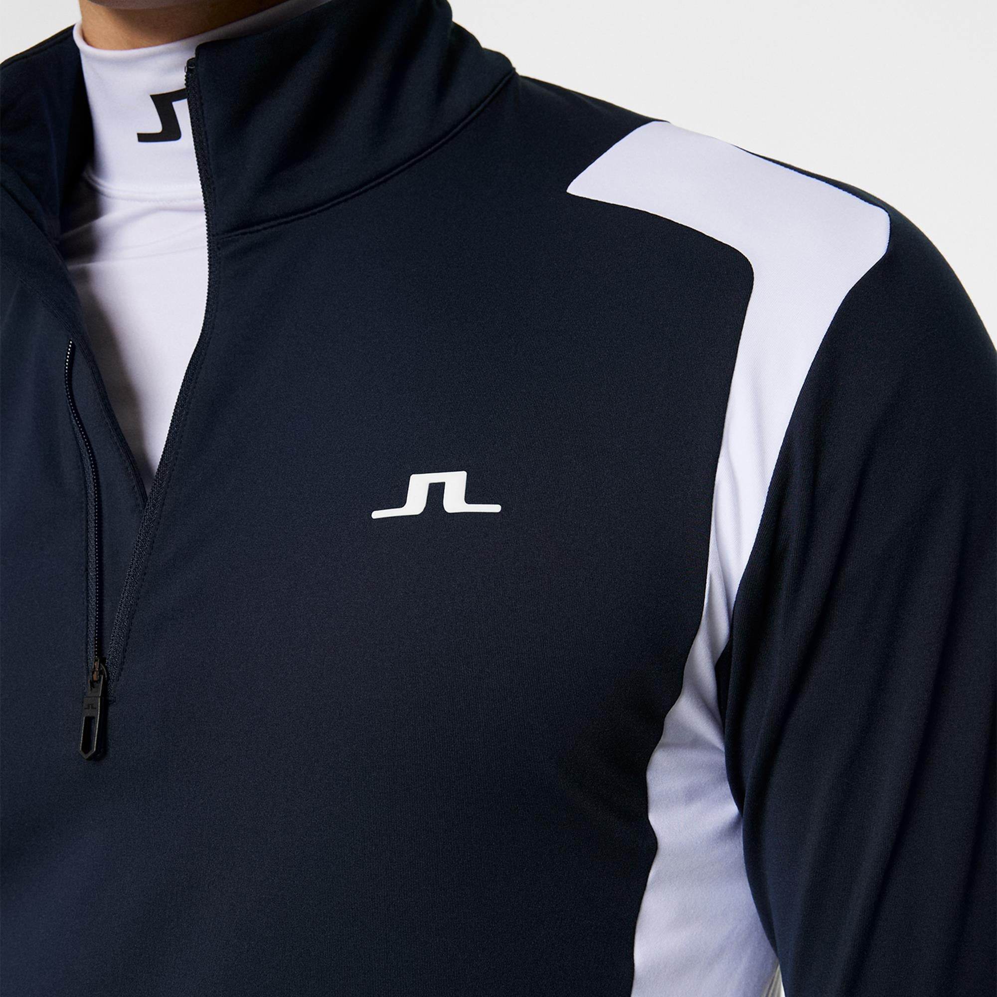 J Lindeberg Lukas Quarter Zip Mens Golf Mid Layer Navy