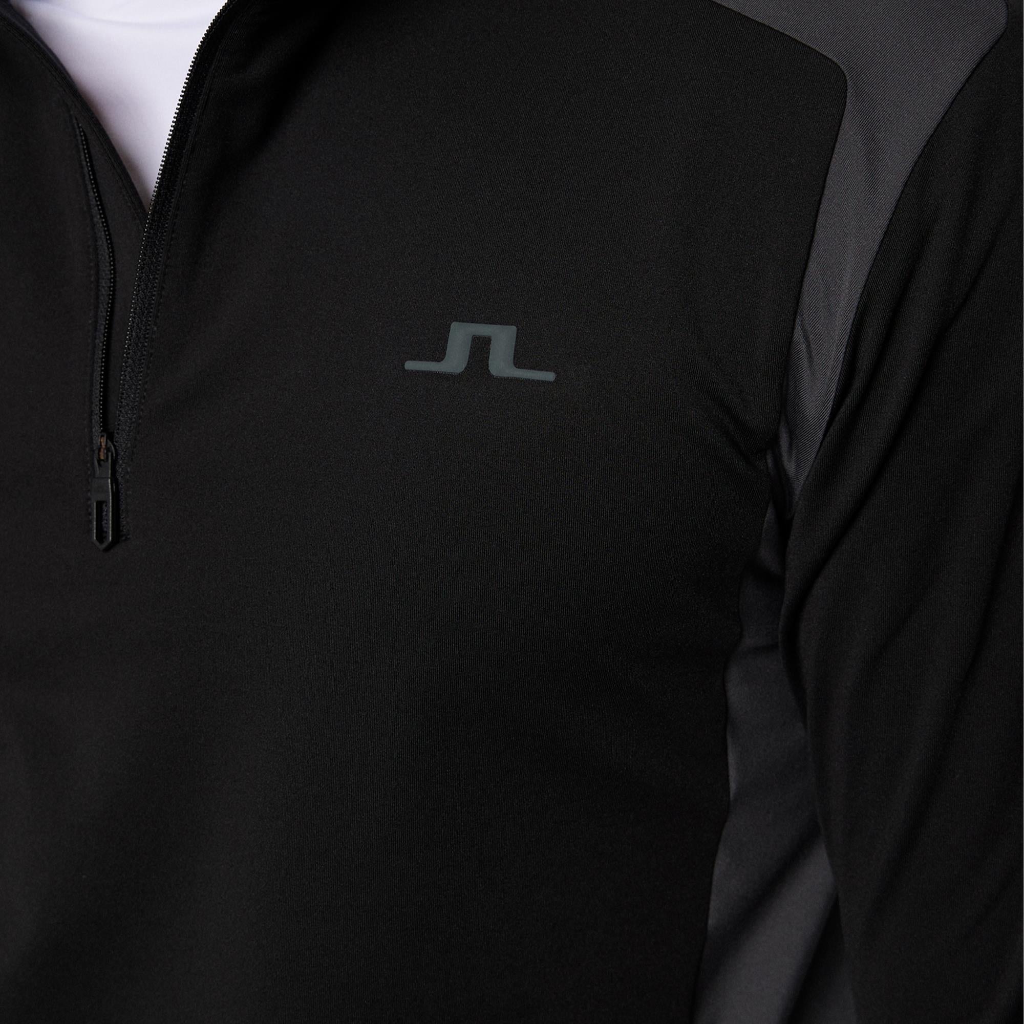 J Lindeberg Lukas Quarter Zip Mens Golf Mid Layer Black