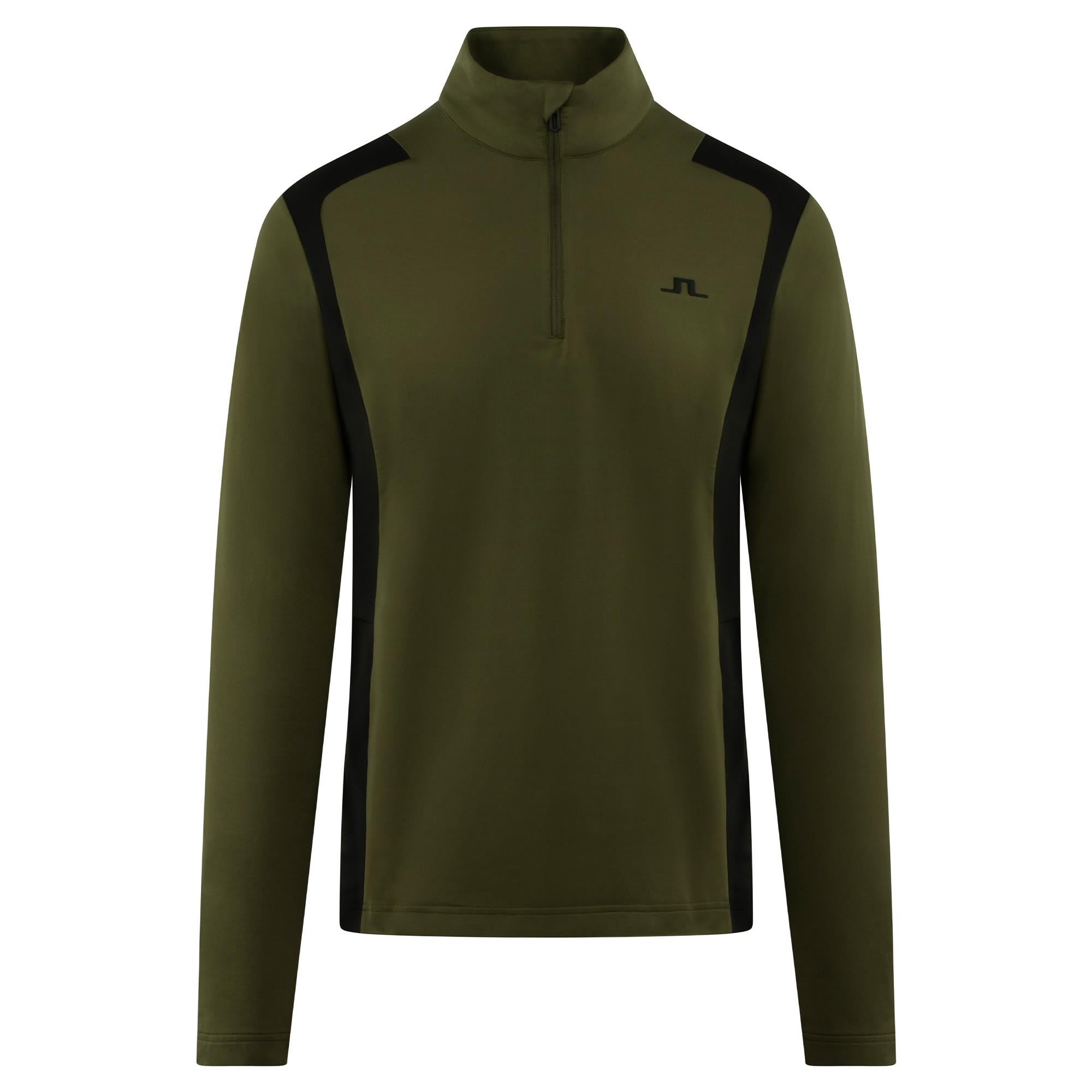 J Lindeberg Lukas Quarter Zip Mens Golf Mid Layer Forest Green