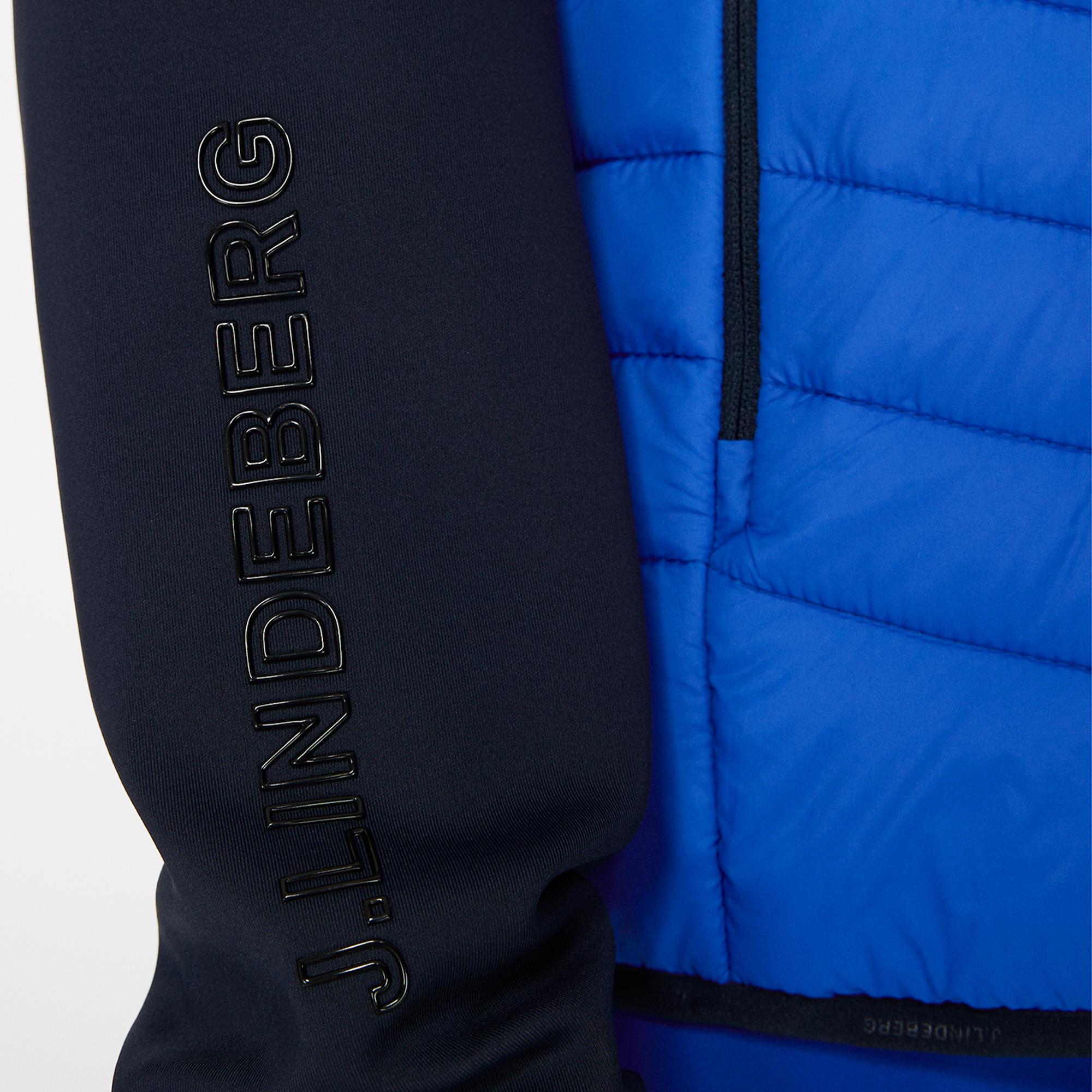 J Lindeberg Holden Quilt Mens Golf Hybrid Hooded Jacket Club Blue