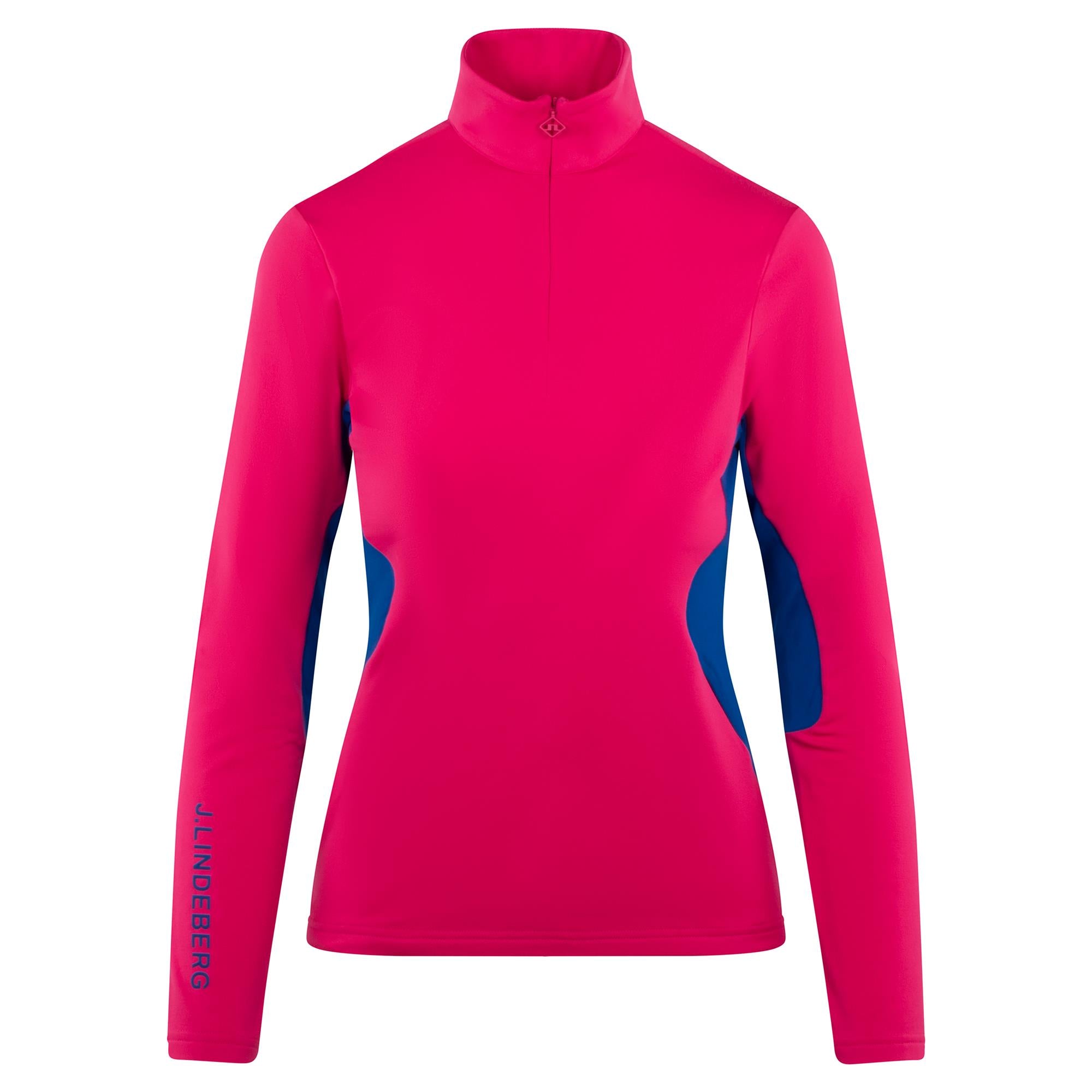 J Lindeberg Cookies Ladies Golf Mid Layer Pink Peacock