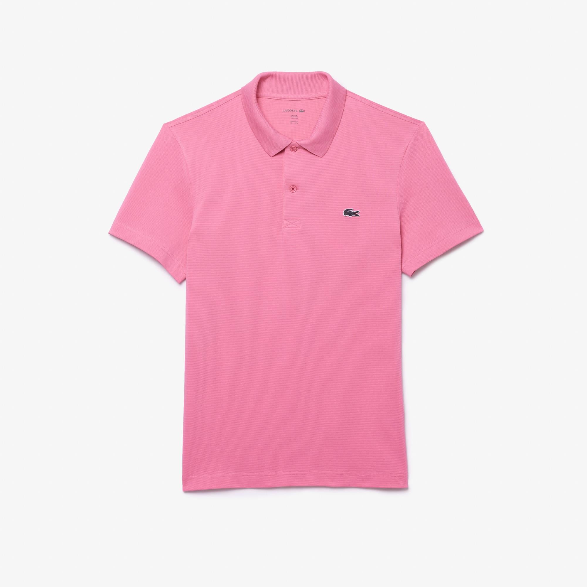 Mens Lacoste Poly Cotton Polo Shirt Reseda Pink