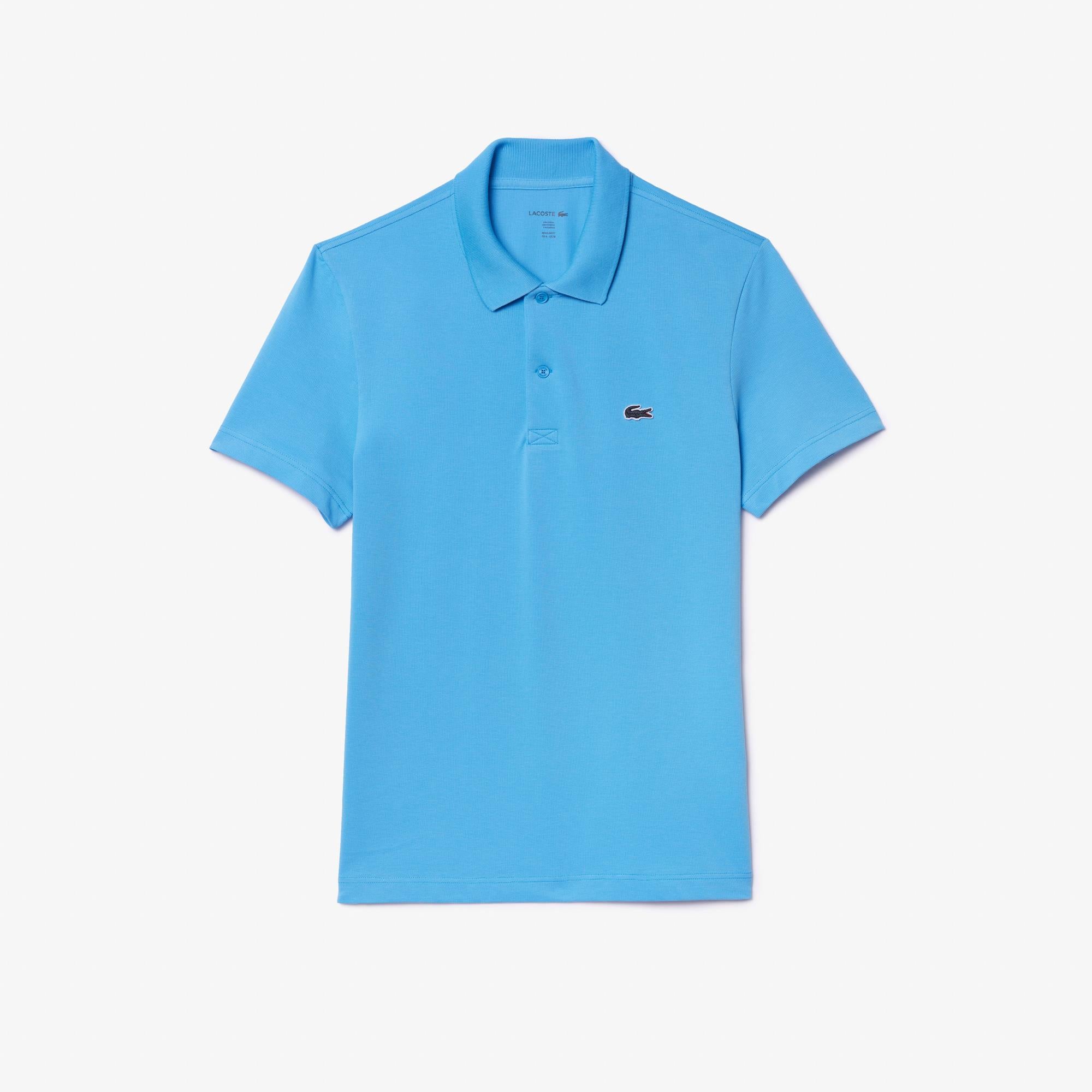 Mens Lacoste Poly Cotton Polo Shirt Blue