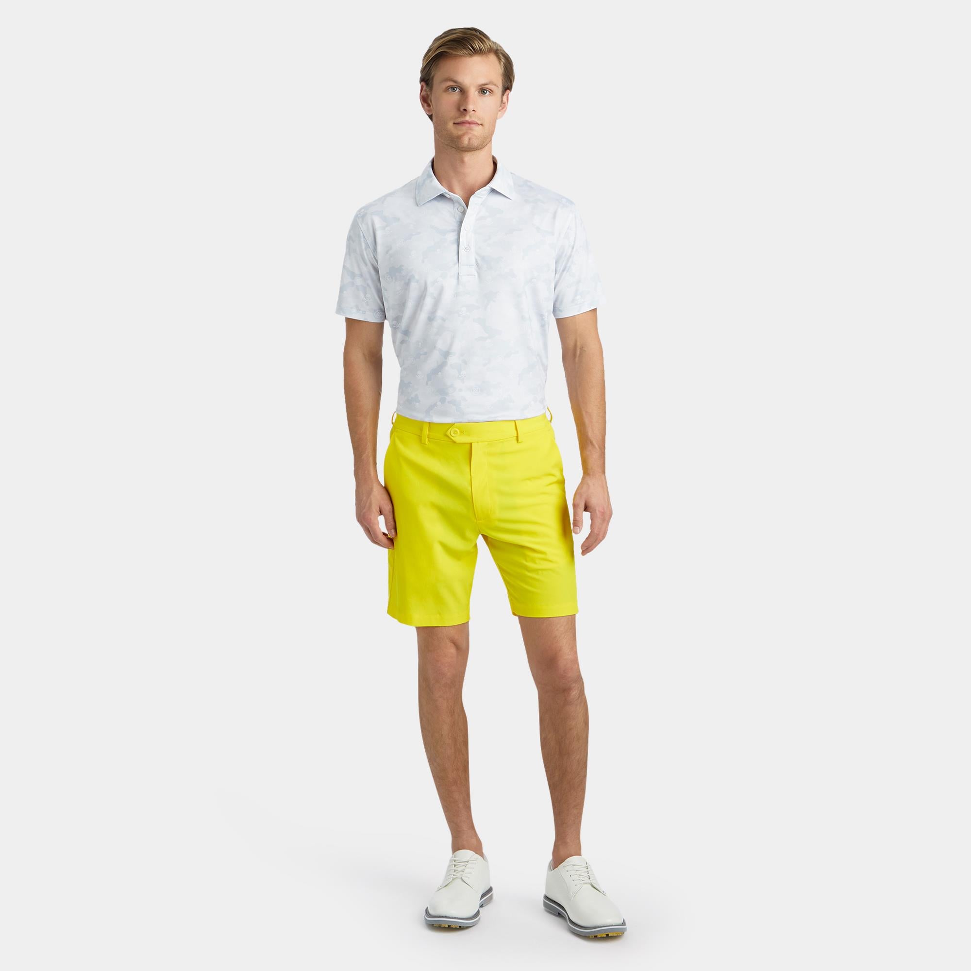 G/FORE Icon Camo Tech Jersey Mens Golf Polo Snow