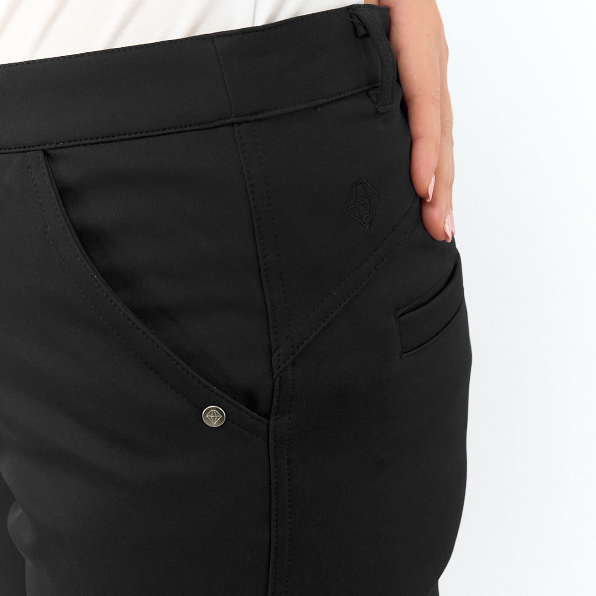 Pure Golf Bernie Lined Ladies Winter Golf Trousers Black 31 Inch