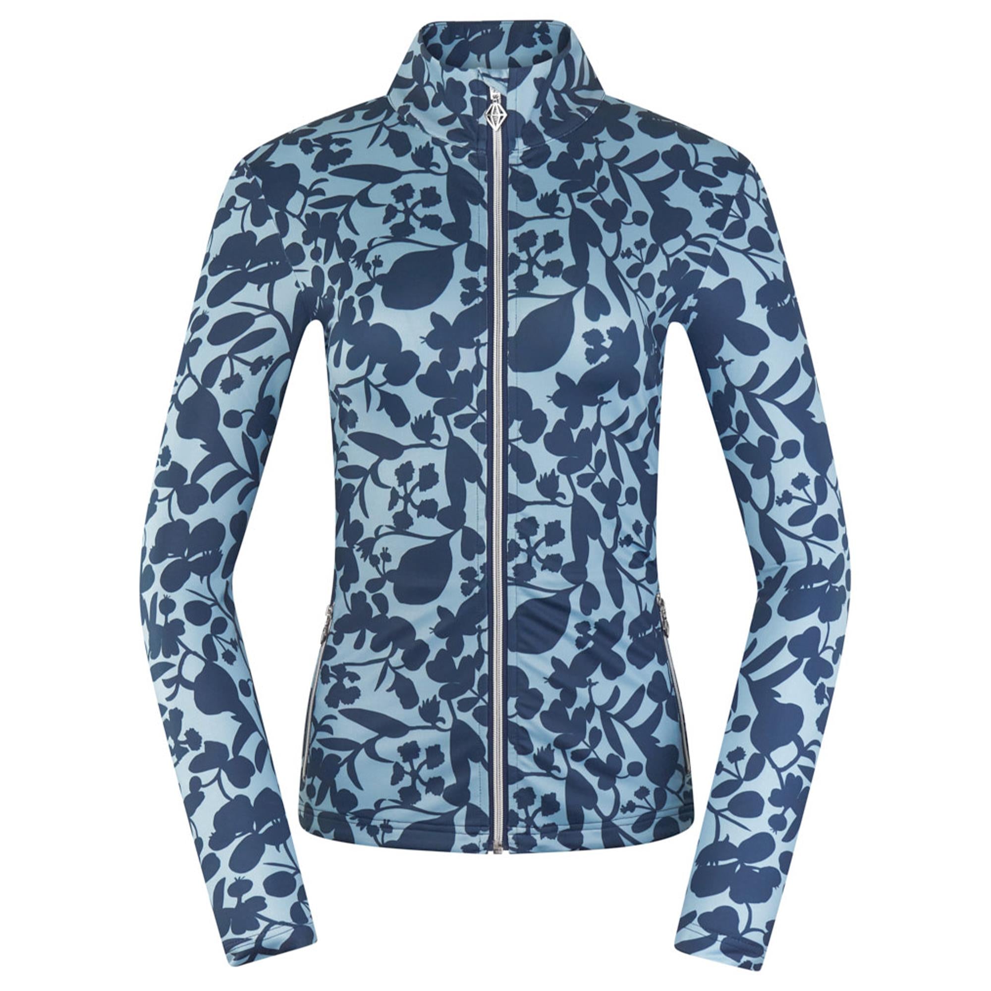 Pure Golf Auttie Winterweight Ladies Golf Mid Layer Midnight Rose Navy