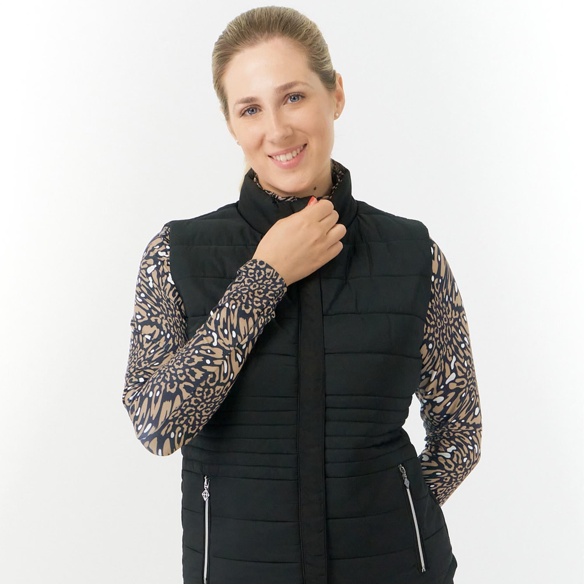 Pure Golf Eve Reversible Ladies Golf Gilet Wild Truffle