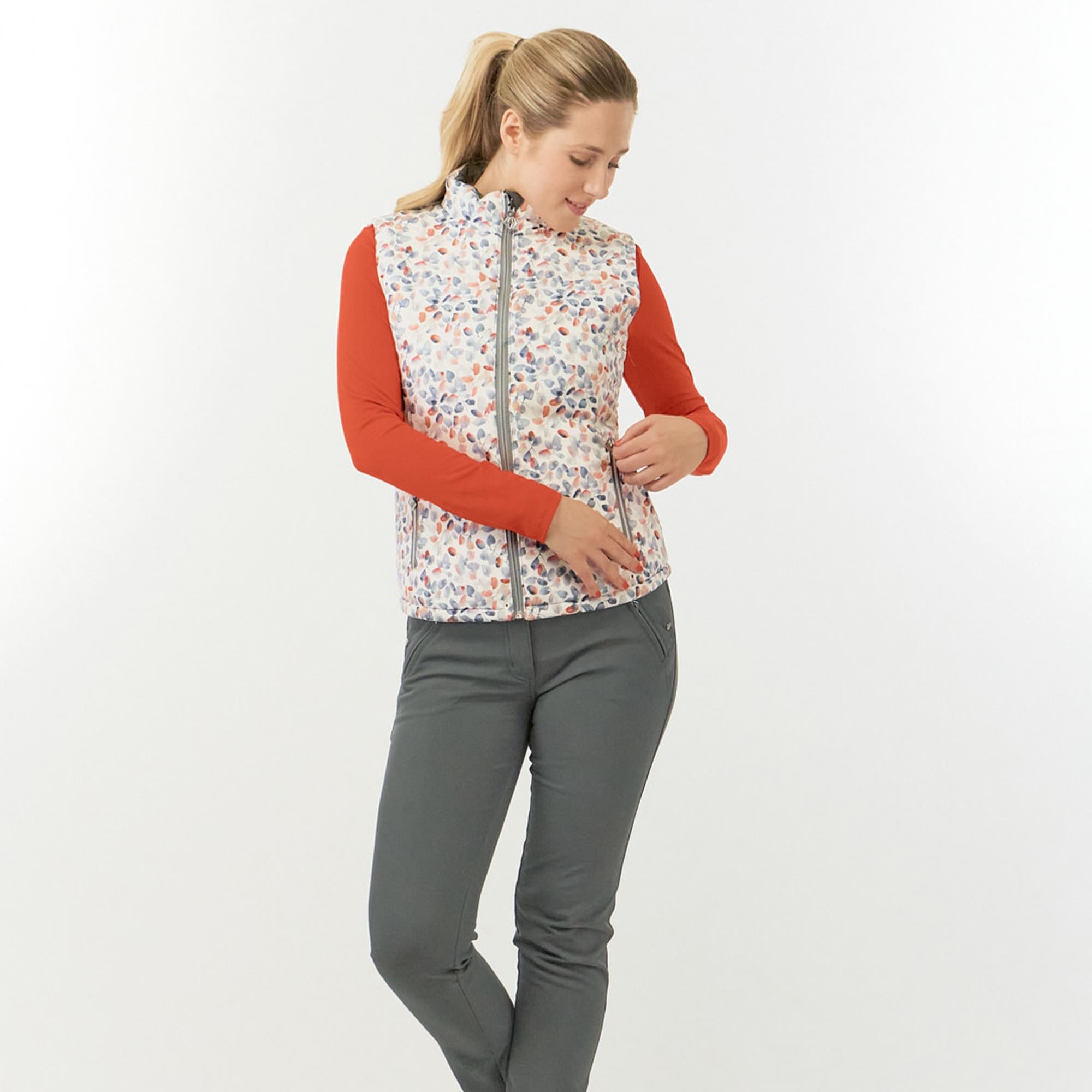 Pure Golf Eve Reversible Ladies Golf Gilet Autumn Embers