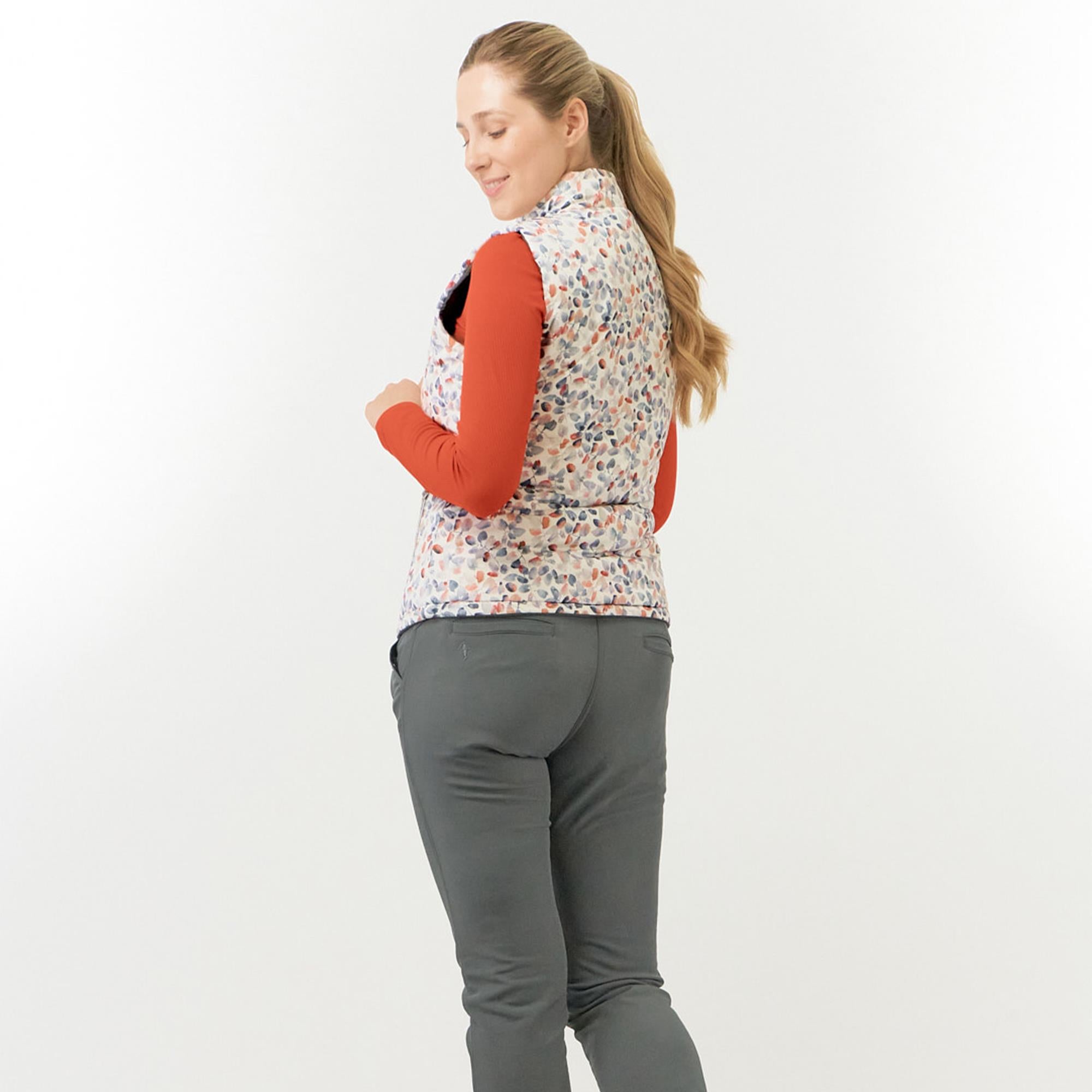 Pure Golf Eve Reversible Ladies Golf Gilet Autumn Embers