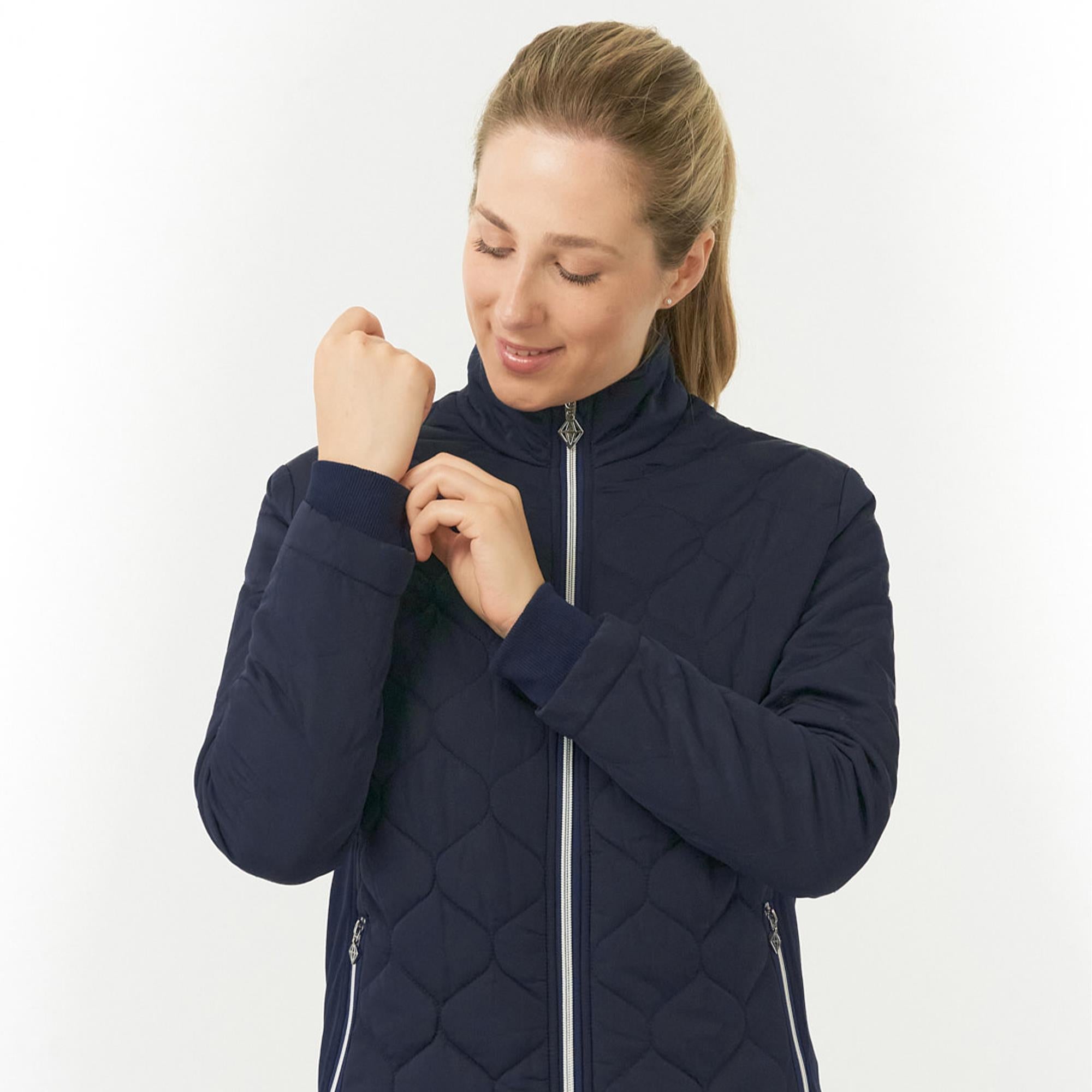 Pure Golf Bronwyn Quilted Ladies Golf Jacket Navy